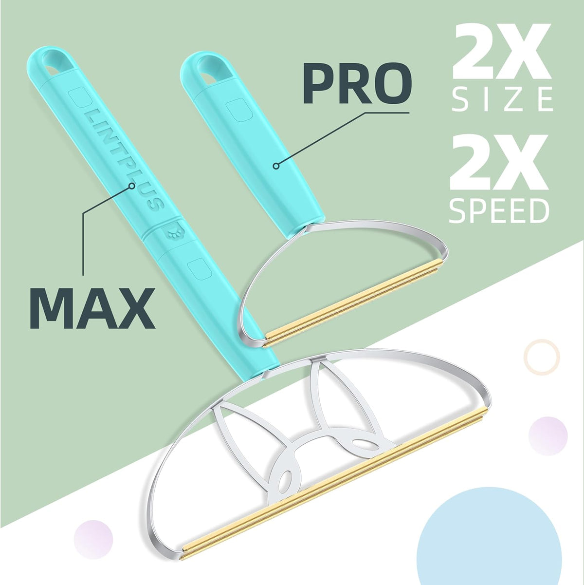 Flex MAX & Pro Pet Hair Remover Kit by LINTPLUS - Dog & Cat Hair Removal Tool for Furniture
