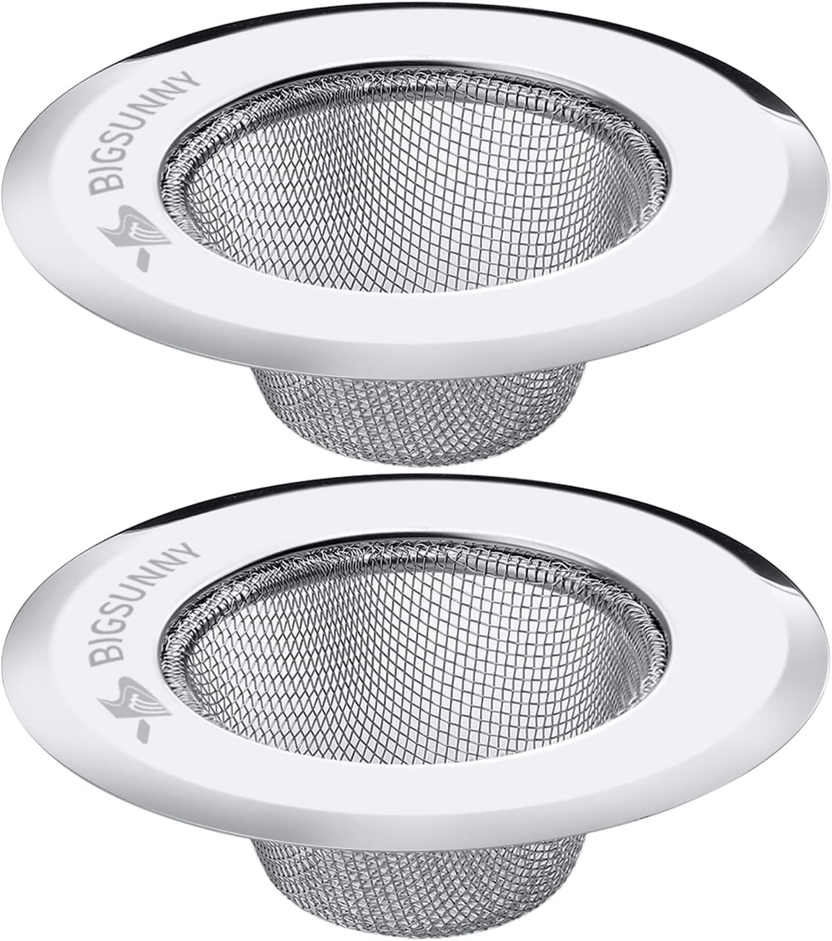 Mesh Sink Strainer Set of 2, MSY BIGSUNNY Stainless Steel Kitchen Sink Strainer Kitchen Drain