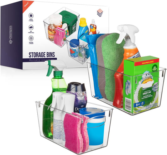 ClearSpace Clear Plastic Storage Bins – Perfect Kitchen Organization and Storage or Pantry Storage