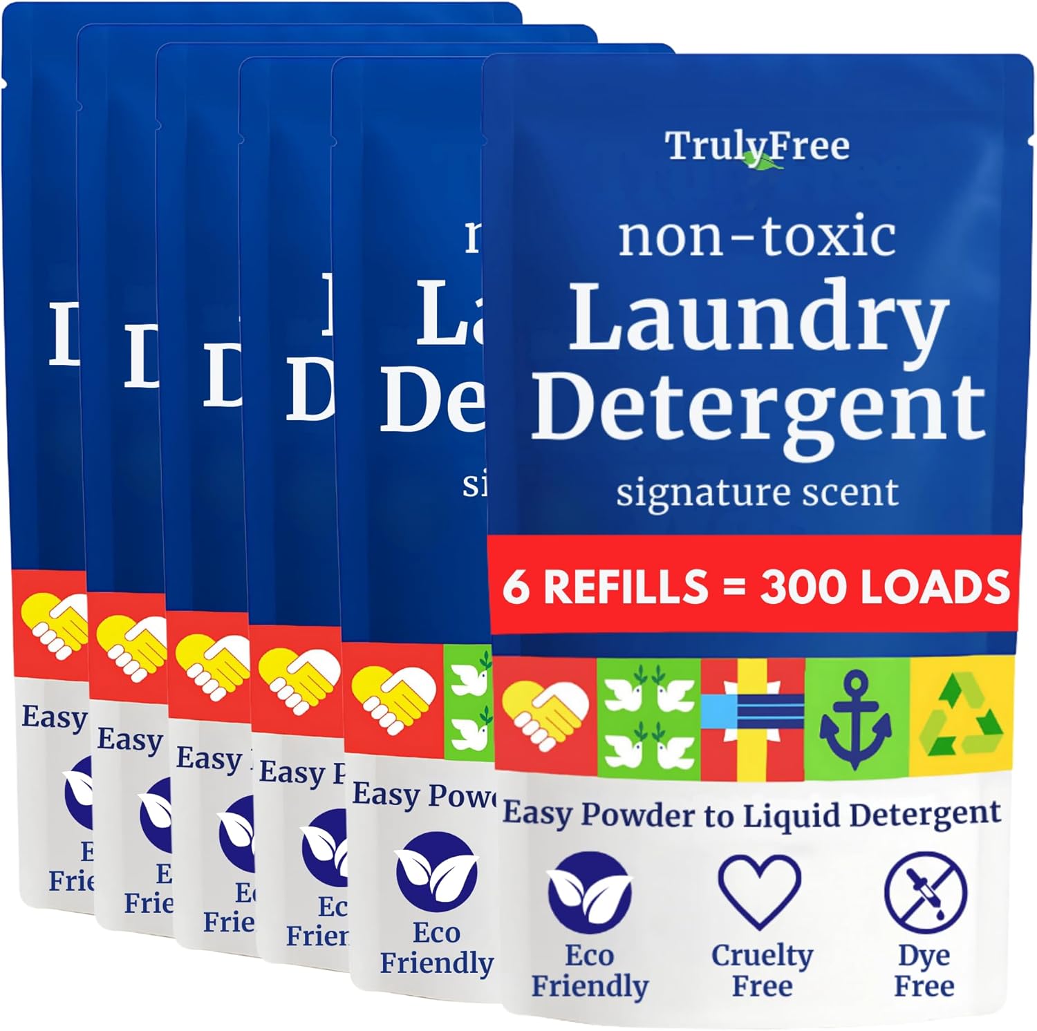 Truly Free Natural Laundry Detergent for Sensitive Skin | Eco Friendly, Plant Based, Baby Clothes