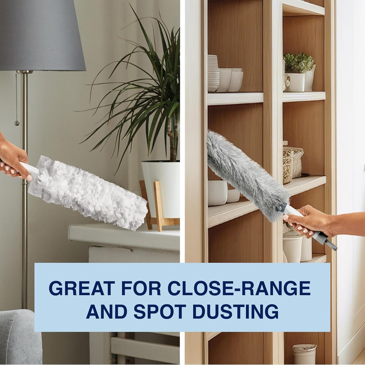 Bona High Performance Dusting System - 1 Compact Handle, 5 Disposable Dusters, & 1 Reusable Duster