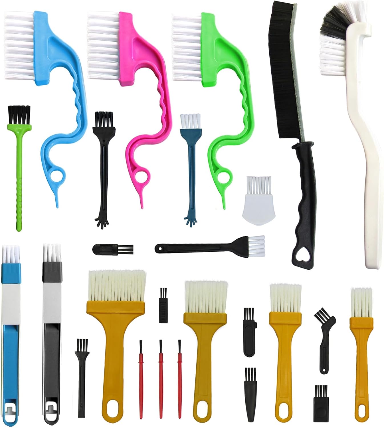 26Pcs Small Cleaning Brush,Crevice Cleaning Brushes Small Spaces,Gap Cleaning Tool Set,Window