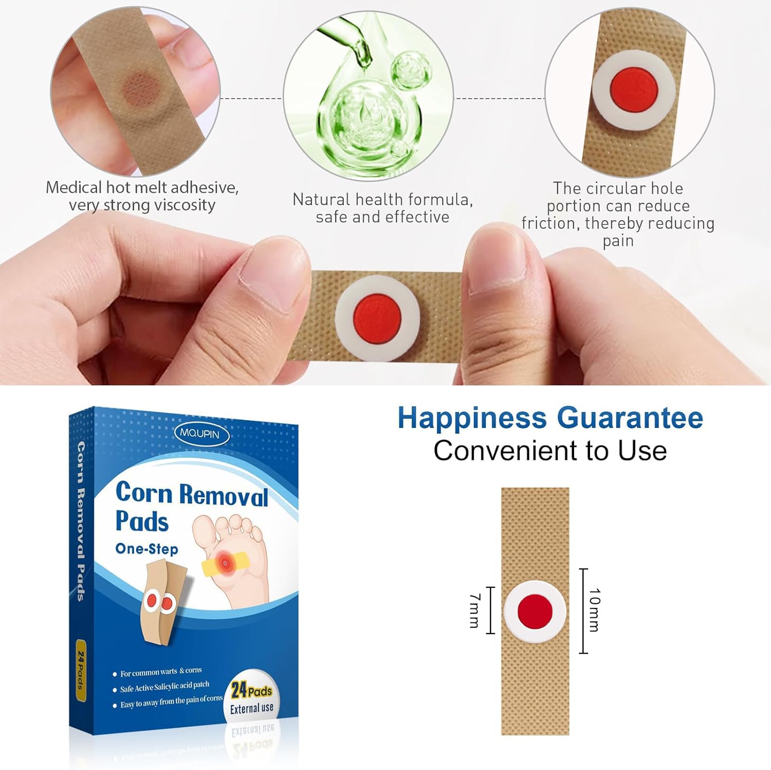 24 Count Corn Removal Pads for Feet and Toe, Corn Feet Remover for Feet Extra Strength, Callous