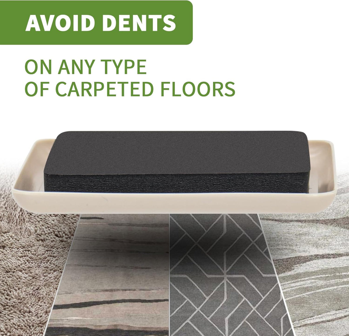 Furniture Sliders for Carpet 8 PCS - 3 1/2 inch Furniture Moving Slider Chair Legs Floors
