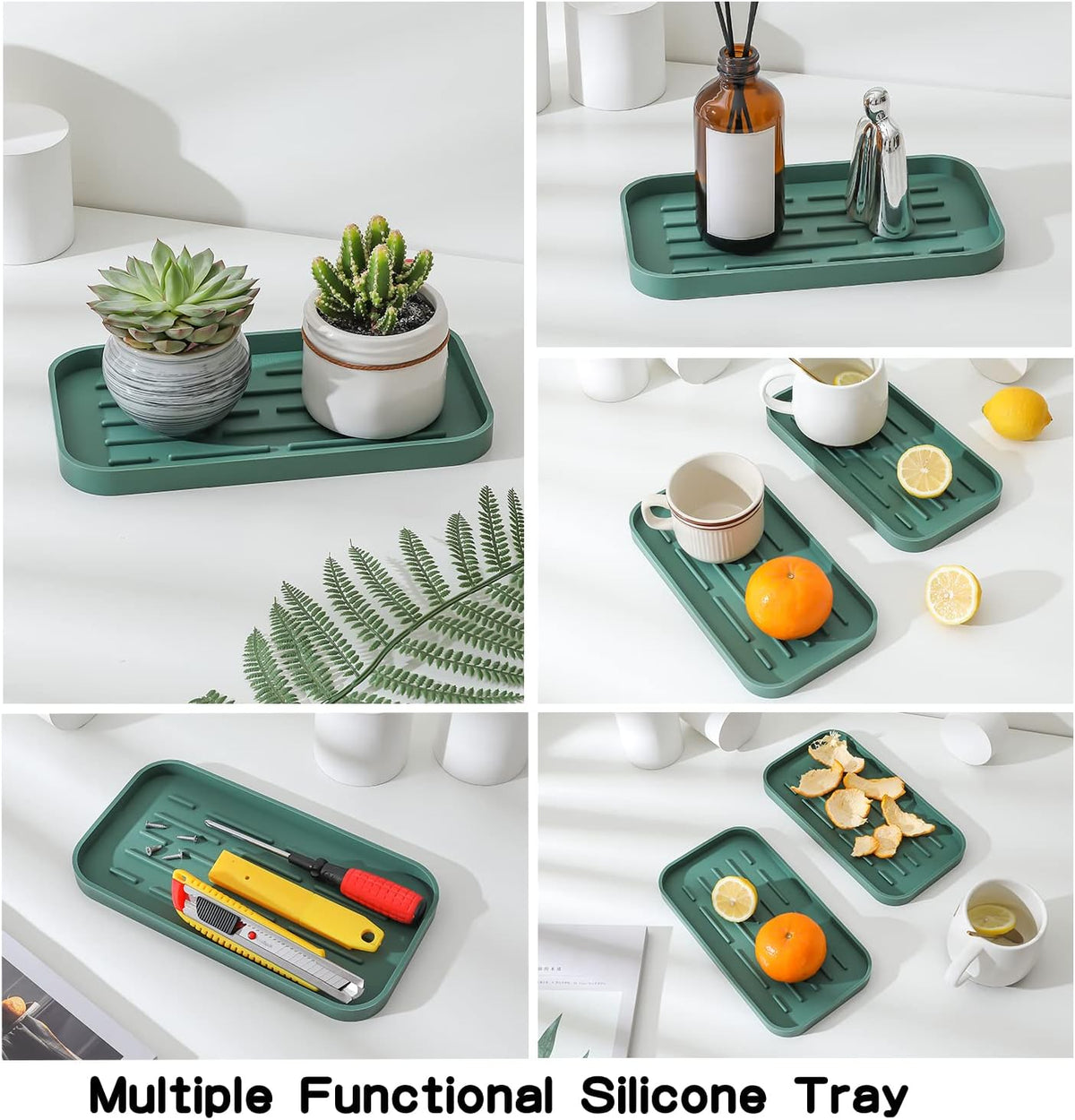 Silicone Kitchen Sink Organizer Tray for Multiple Usage,Eco-Friendly Sponges Holder for Kitchen