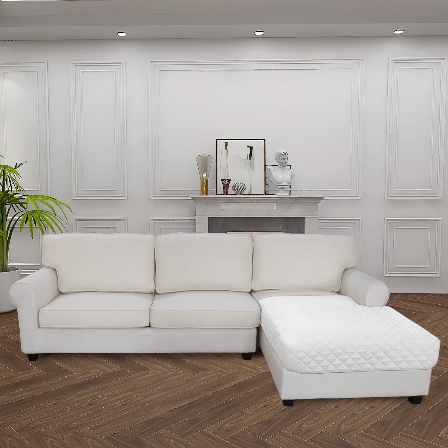 Easy-Going Sectional Couch Covers for Dogs L Shape Sofa Cover Reversible Sofa Slipcover Chaise