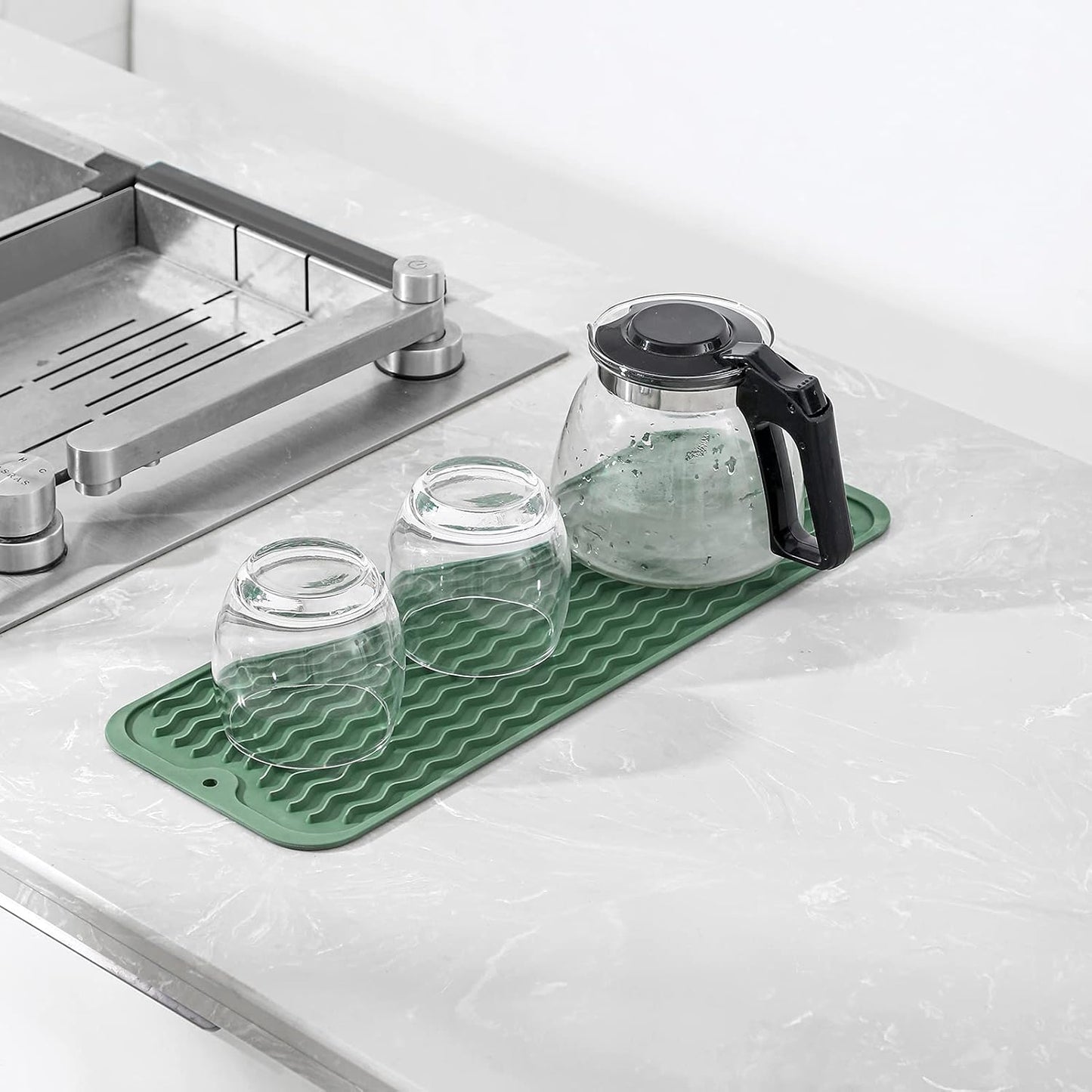 Silicone Dish Drying Mat for Multiple Usage,Easy clean,Eco-friendly,Heat-resistant Silicone Mat for