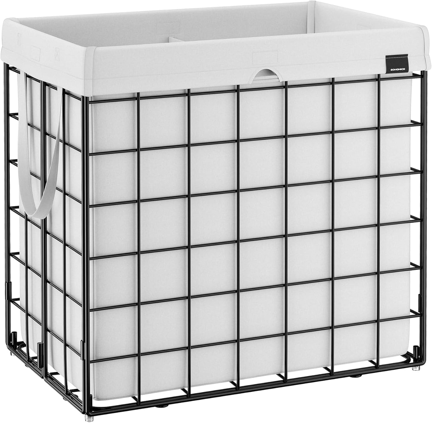 SONGMICS Laundry Hamper, 34.3 Gal. (130L) Laundry Basket, Collapsible Clothes Hamper, Removable and