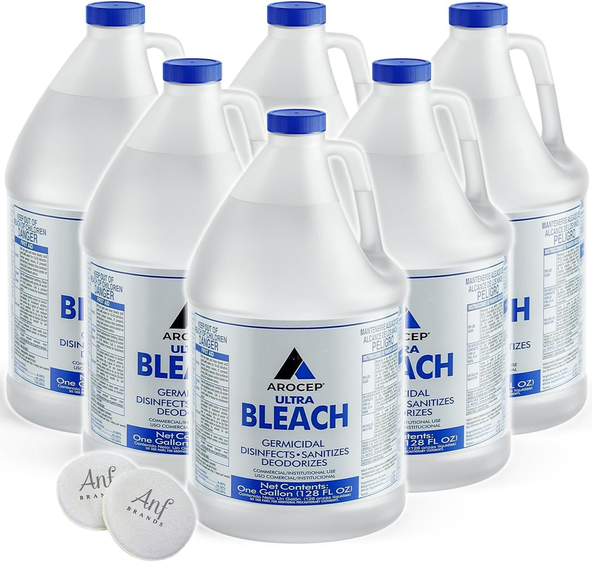 (6 Gallons) Ultra Germicidal Liquid Bleach - For Laundry, Disinfecting, Sanitizing, Deodorizing