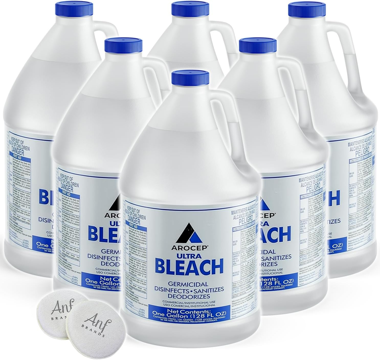 (6 Gallons) Ultra Germicidal Liquid Bleach - For Laundry, Disinfecting, Sanitizing, Deodorizing