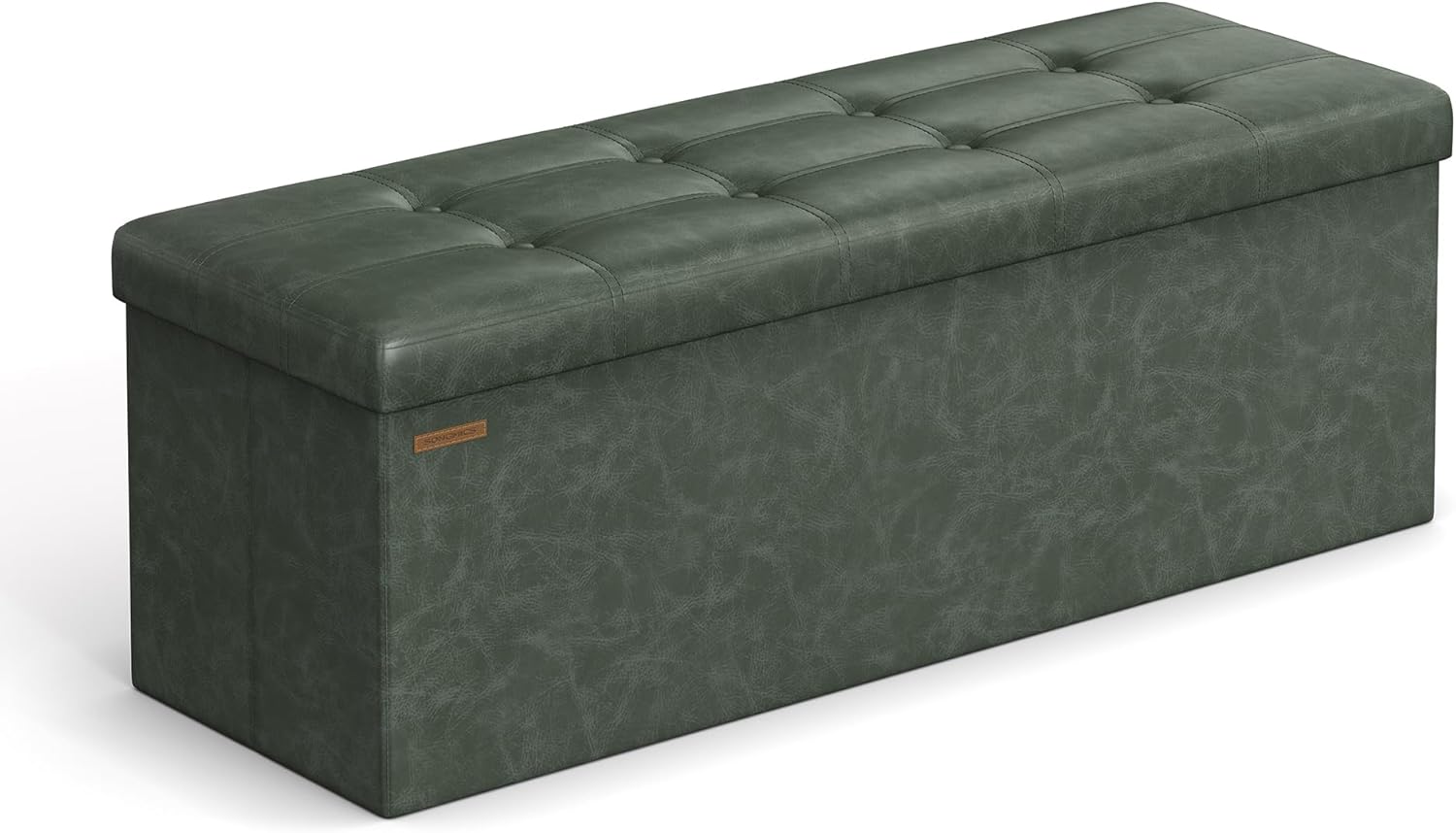 SONGMICS Mazie Collection - 43 Inches Folding Storage Ottoman Bench, Ottoman with Storage, Foot