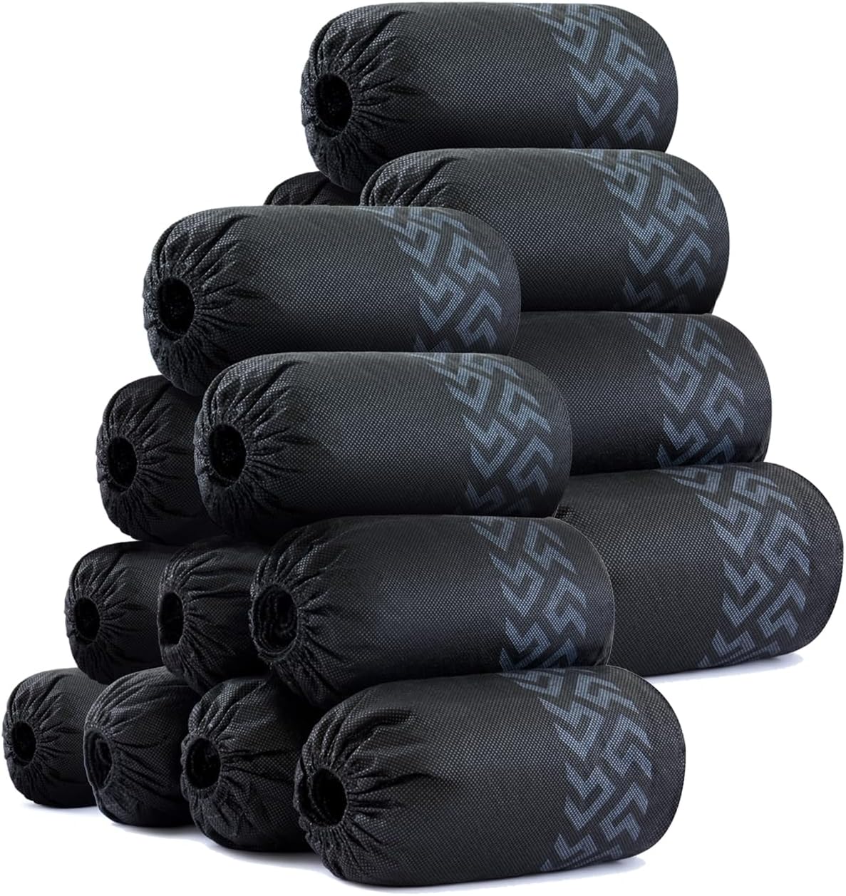 Non-Slip Shoe Covers Disposable, XL Large 200-Pack | Black Breathable Boot Covers for Indoor Use |