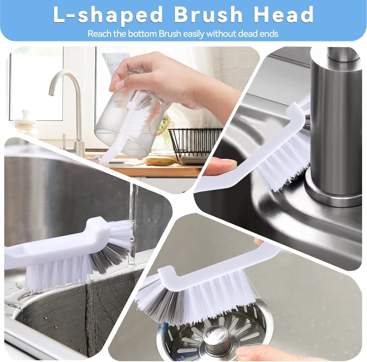 Crevice Cleaning Brush,13 Pcs Scrub Brushes for Cleaning Hard Bristle Cleaning Brushes for