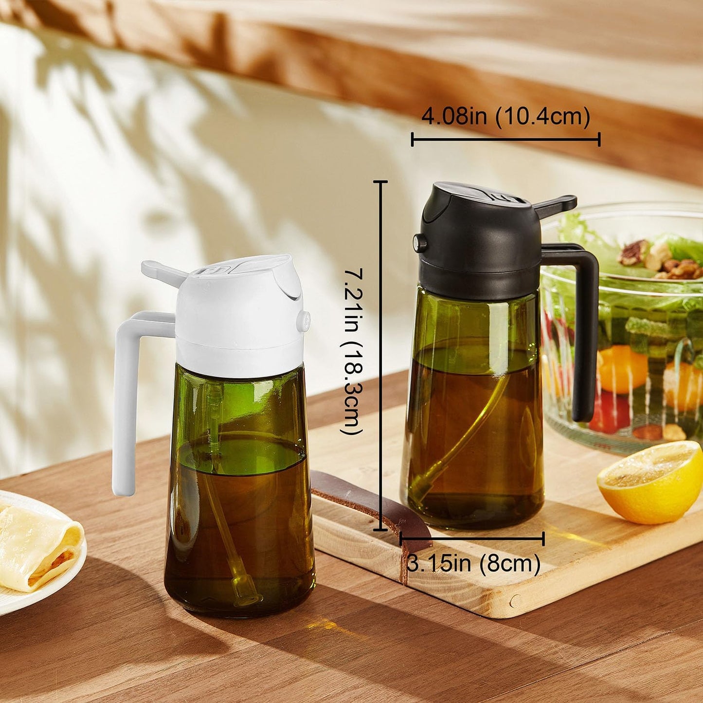 TrendPlain - Original 16oz/470ml Olive Oil Dispenser Bottle for Kitchen Gadgets and Air Fryer