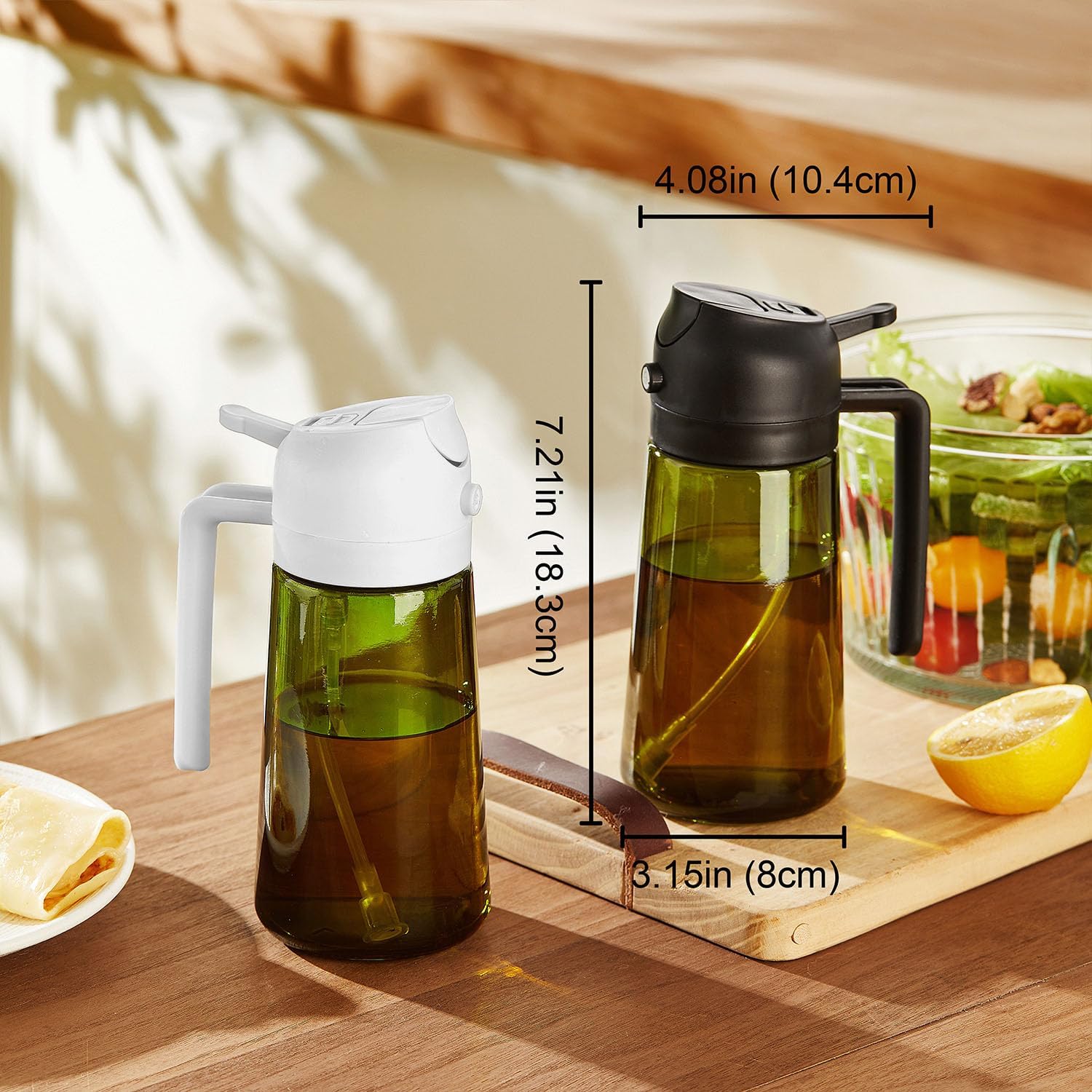 TrendPlain - Original 16oz/470ml Olive Oil Dispenser Bottle for Kitchen Gadgets and Air Fryer