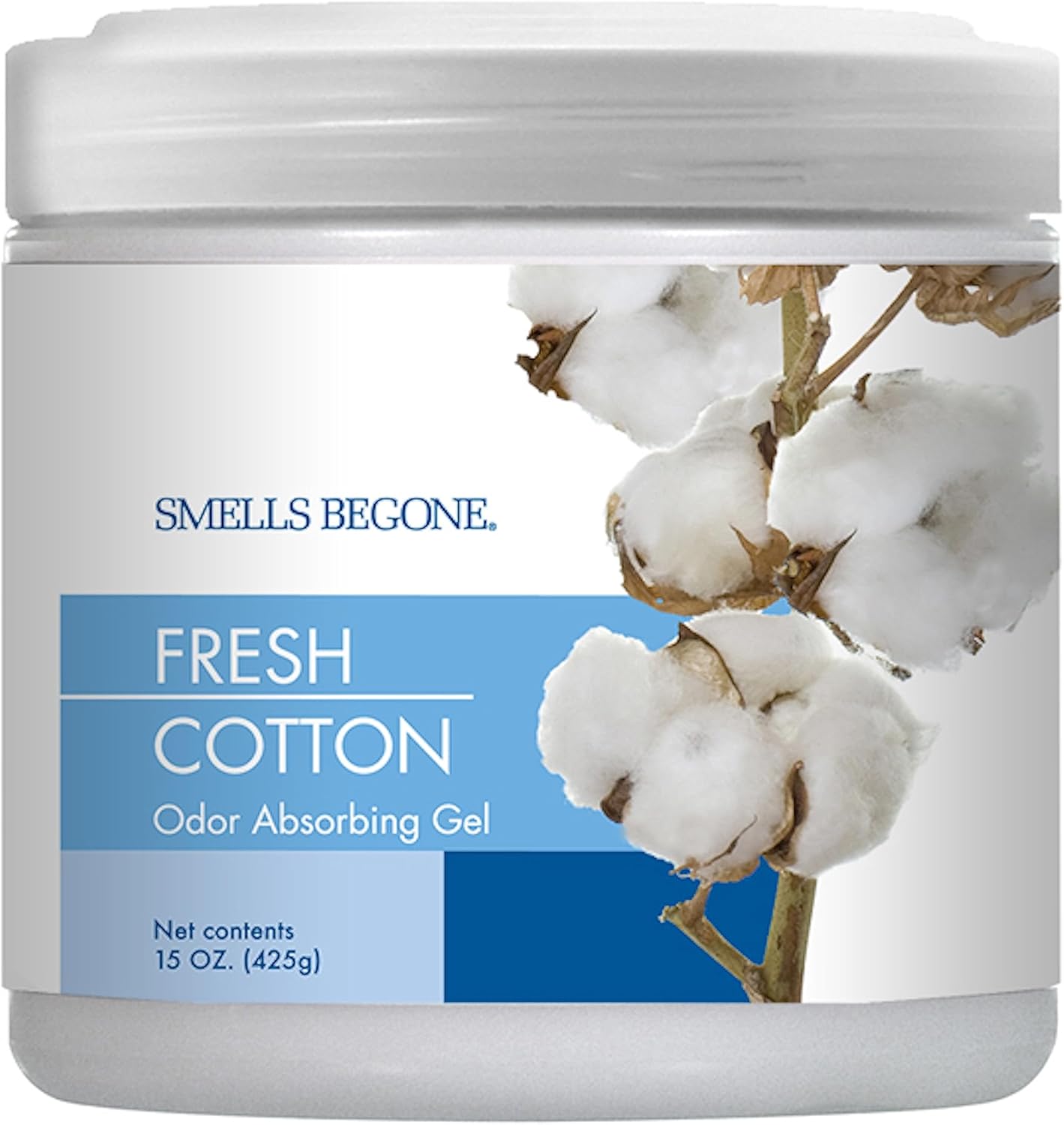 SMELLS BEGONE 15 oz Air Freshener Odor Absorber Gel - Absorbs Odor from Bathrooms, Cars, Pet Areas
