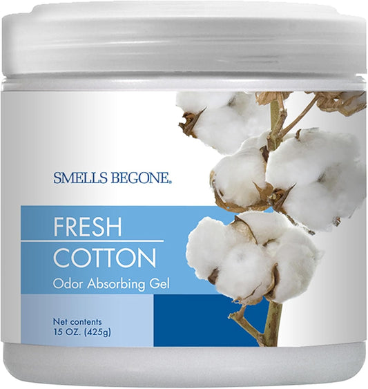 SMELLS BEGONE 15 oz Air Freshener Odor Absorber Gel - Absorbs Odor from Bathrooms, Cars, Pet Areas