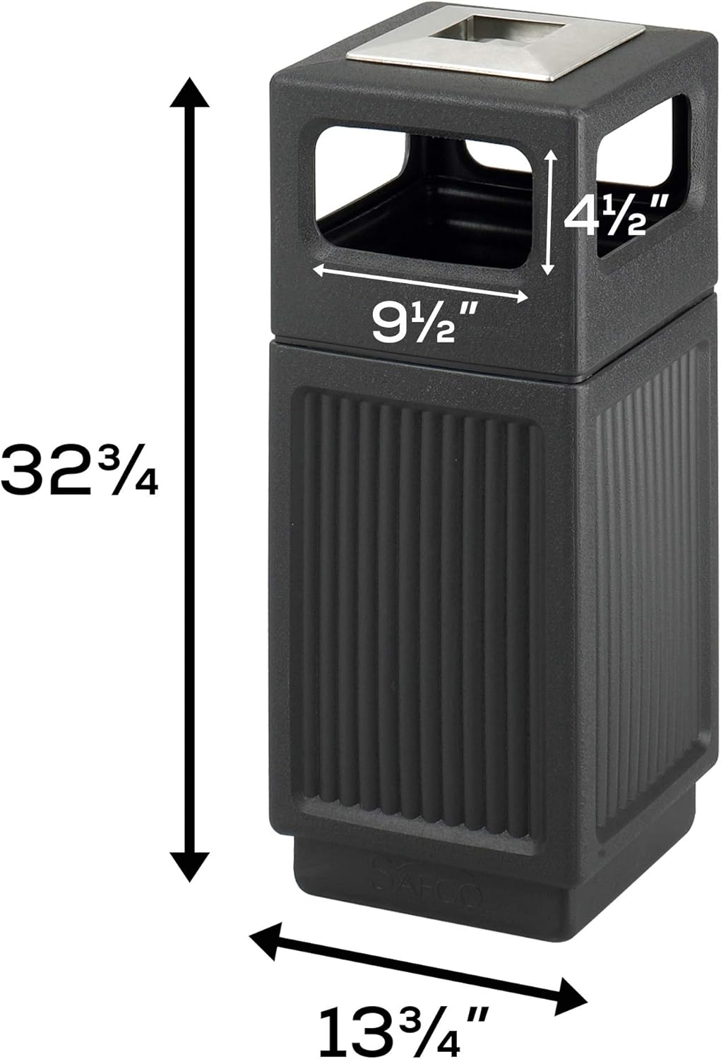 Safco Canmeleon Trash Can, 30 Gallons, Indoor and Outdoor Use, Durable & Weather-Resistant