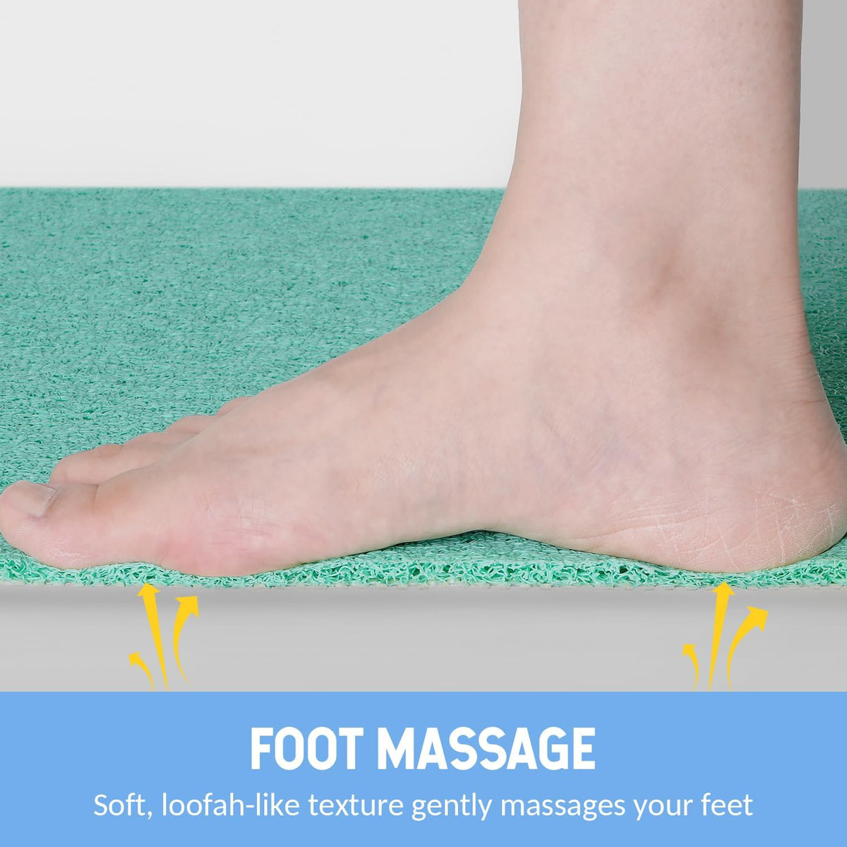 Non-Slip Bathtub Mat, Anti Slip Shower Mat, Fast Drying Bathtub Mats, Foot Scrubber Mat, Anti Slip