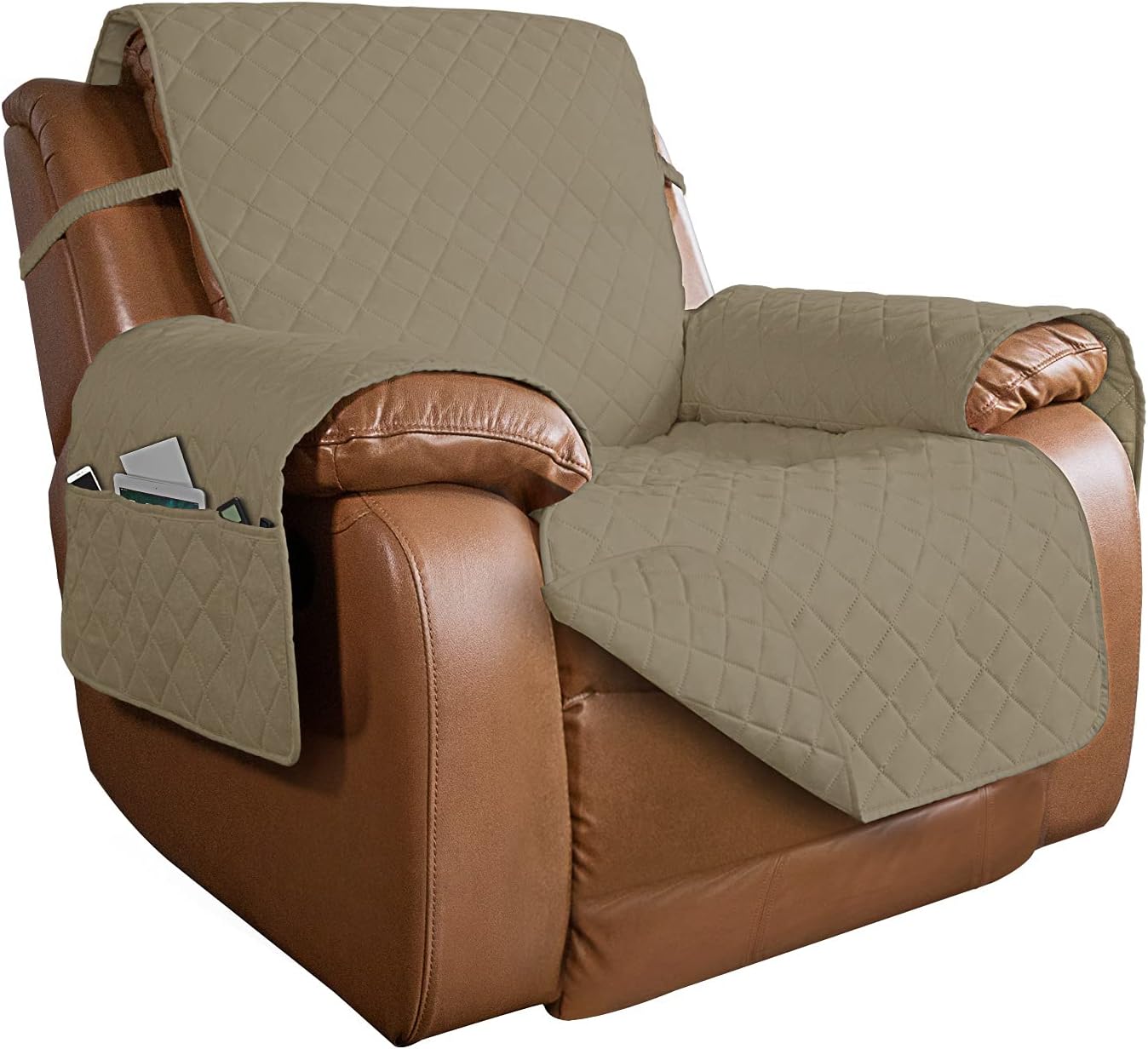PureFit Reversible Quilted Sofa Cover, Water Resistant Slipcover Furniture Protector, Washable