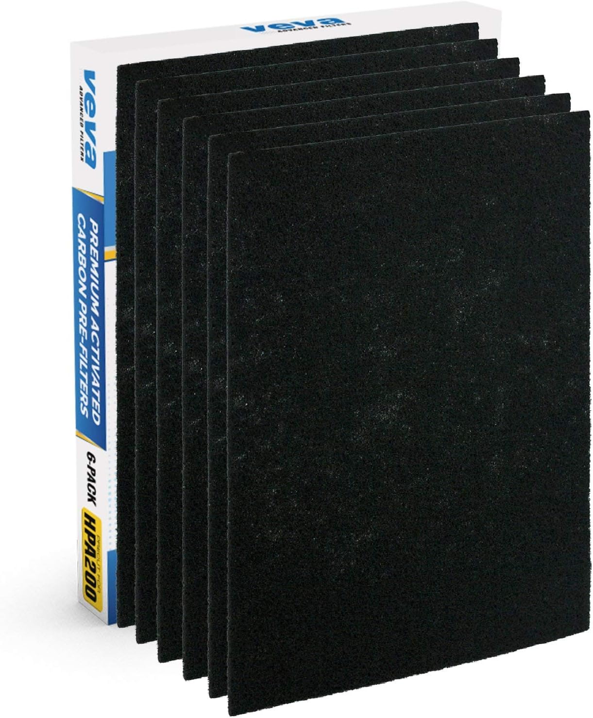 VEVA Air Purifier Filter Replacements - 6 Pack Precut & Compatible with Honey-well HPA200 Purifiers