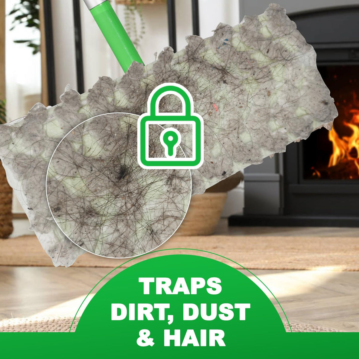 Heavy Duty Dry Sweeping Cloths Pads for Swiffer Sweeper Mop, Disposable Microfiber Duster Mop Pads