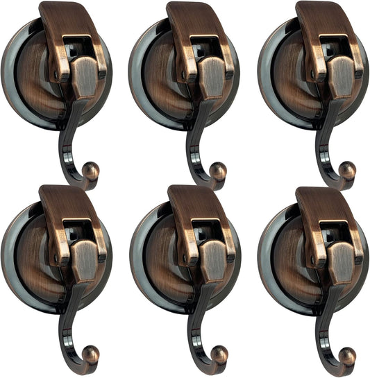 Heavy Duty Vacuum Suction Shower Hooks - Glass Suction Cup Hooks, for Bathroom Robe or Garland