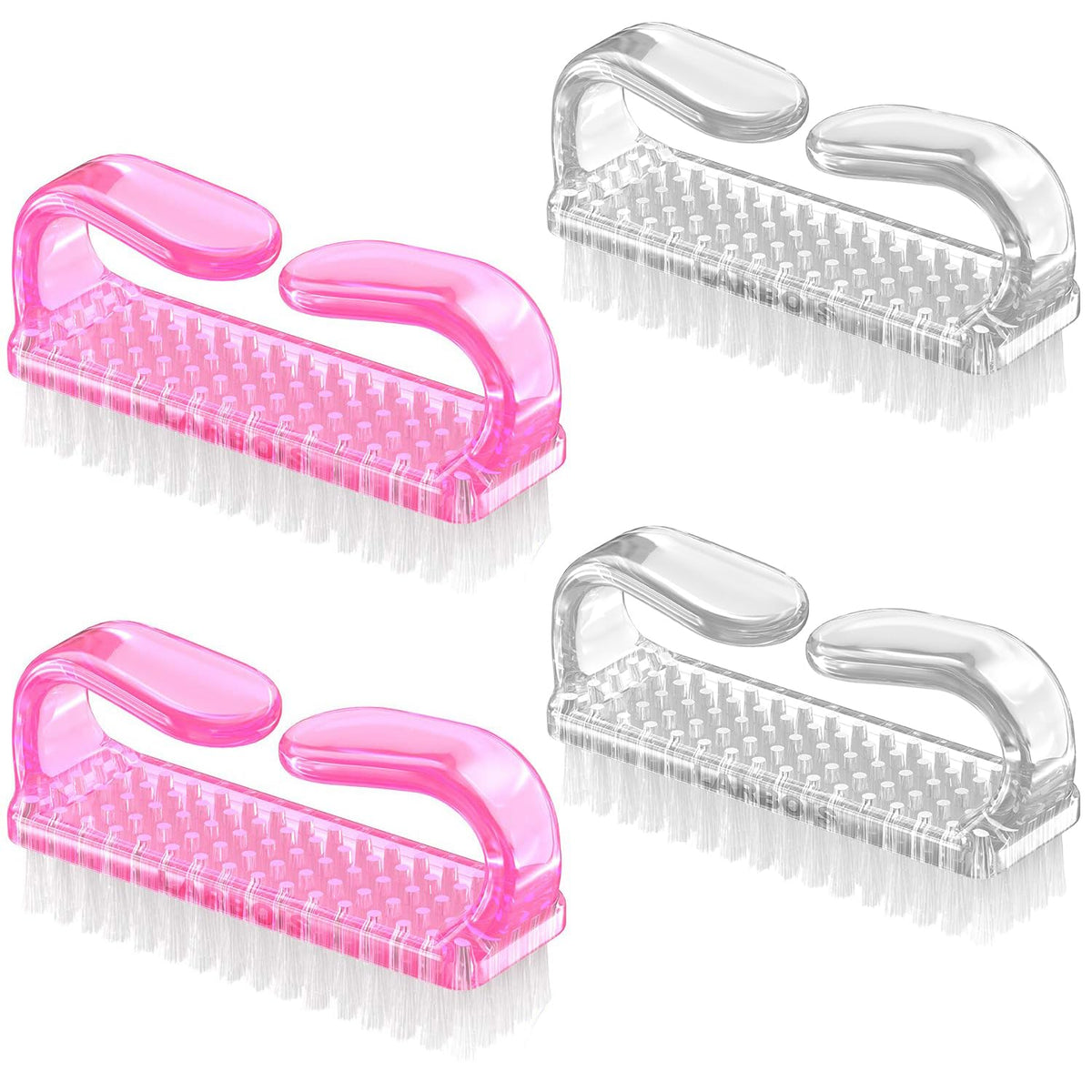 Handle Grip Nail Brush, Hand Fingernail Brush Cleaner Scrubbing Kit Pedicure for Toes and Nails Men
