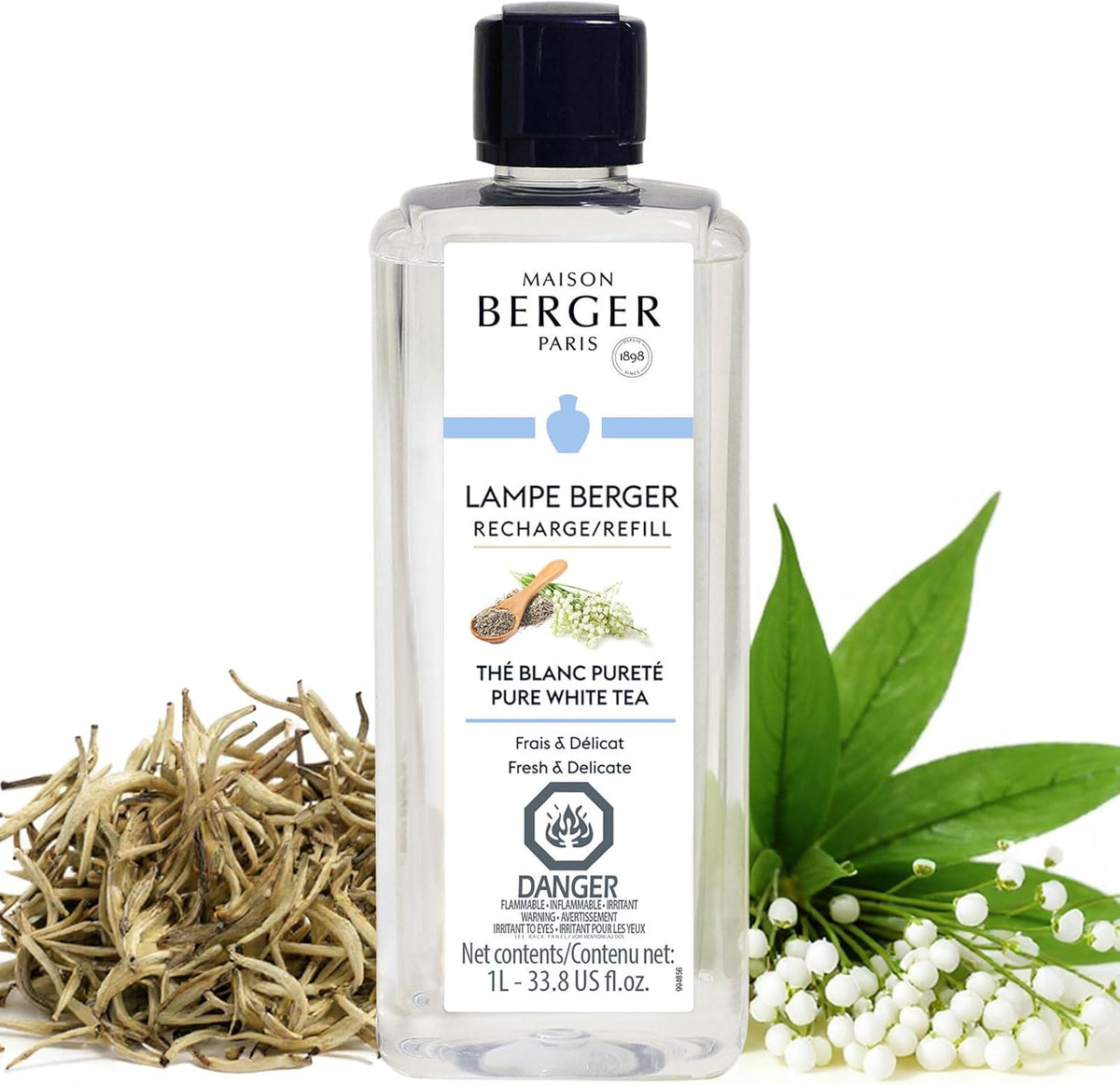 MAISON BERGER - Pure White Tea - Lampe Berger Fragrance Refill for Home Fragrance Oil Diffuser