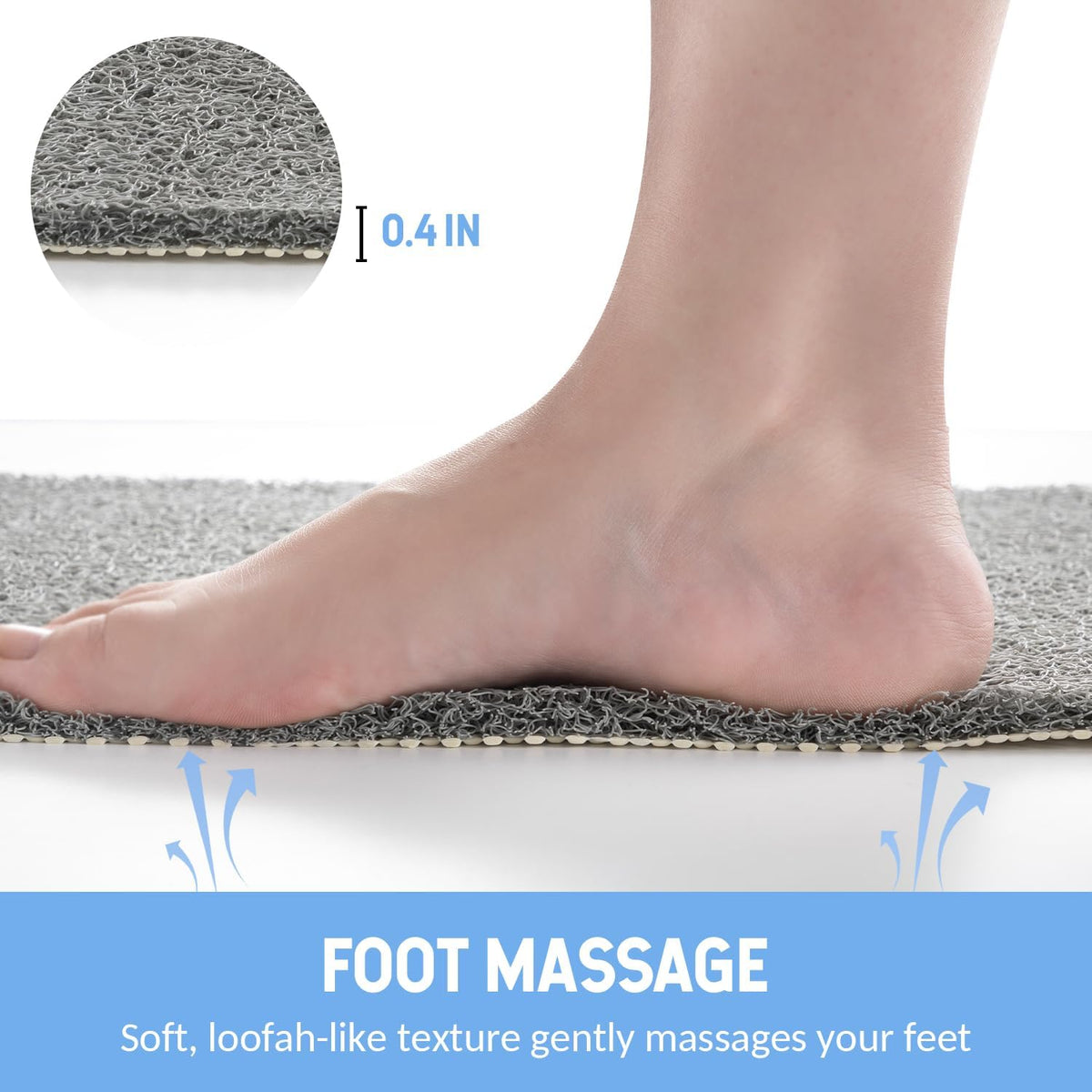Non Slip Shower Mat, Anti Slip Bath Mat, Quick Drying Bath Tub Mats, Foot Scrubber Mat, Anti Slip
