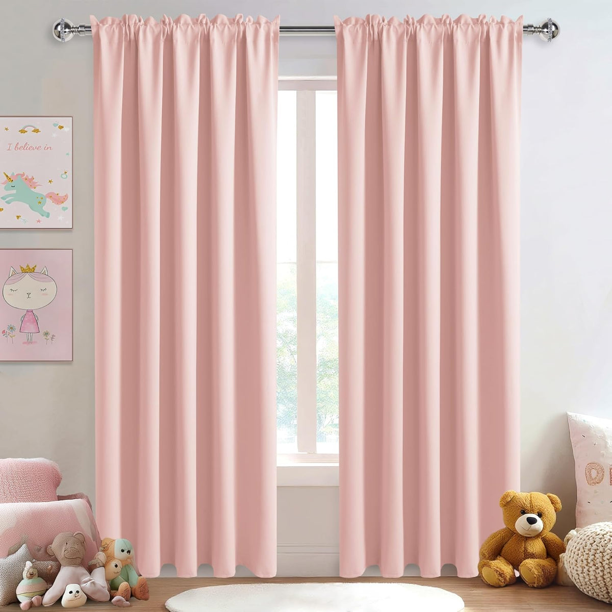 DWCN Blackout Curtains for Living Room Thermal Insulated, Energy Saving & Noise Reducing Bedroom