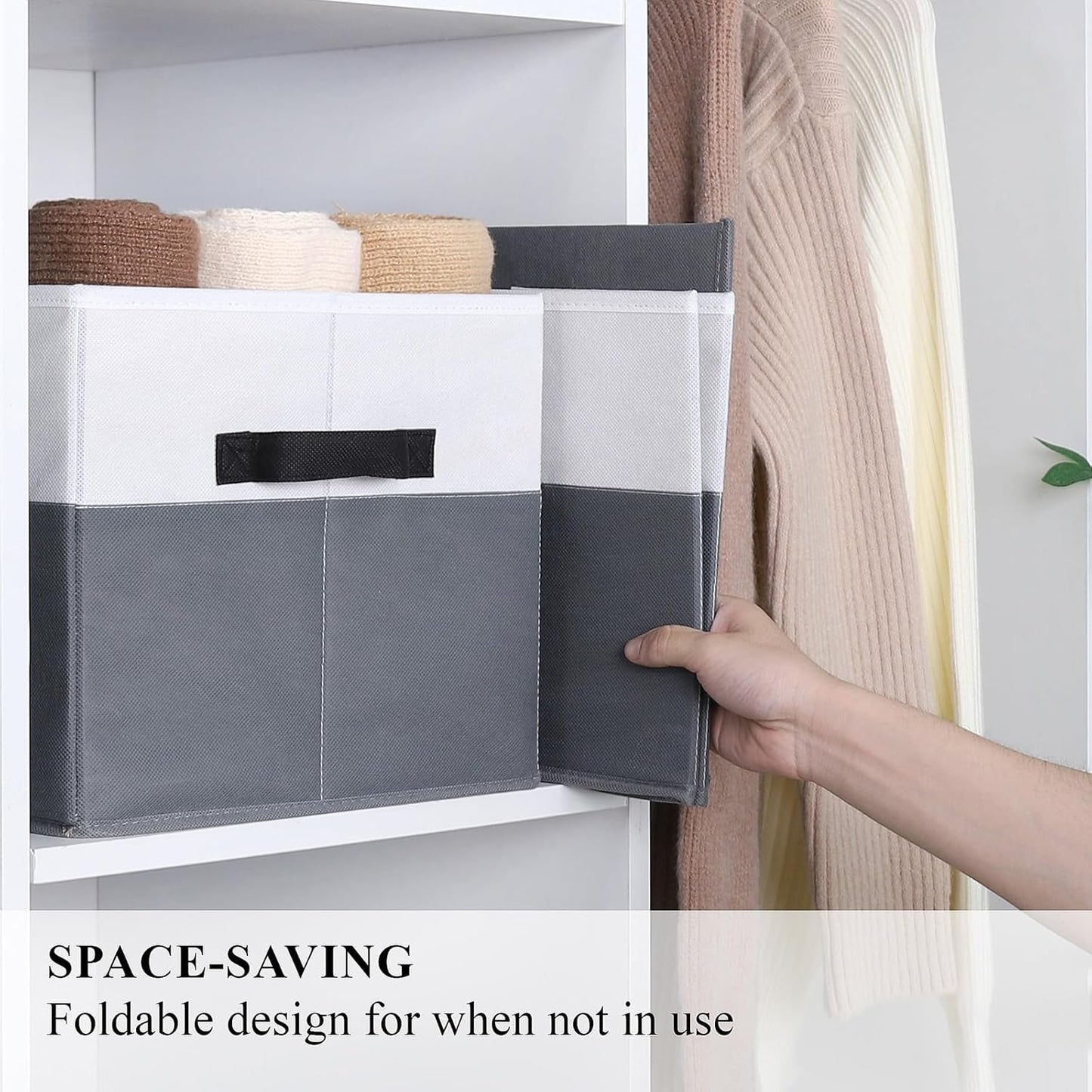 WUIKE Fabric Storage Bins, Extra Large Baskets for Organizing, Storage Bins for Shelves with