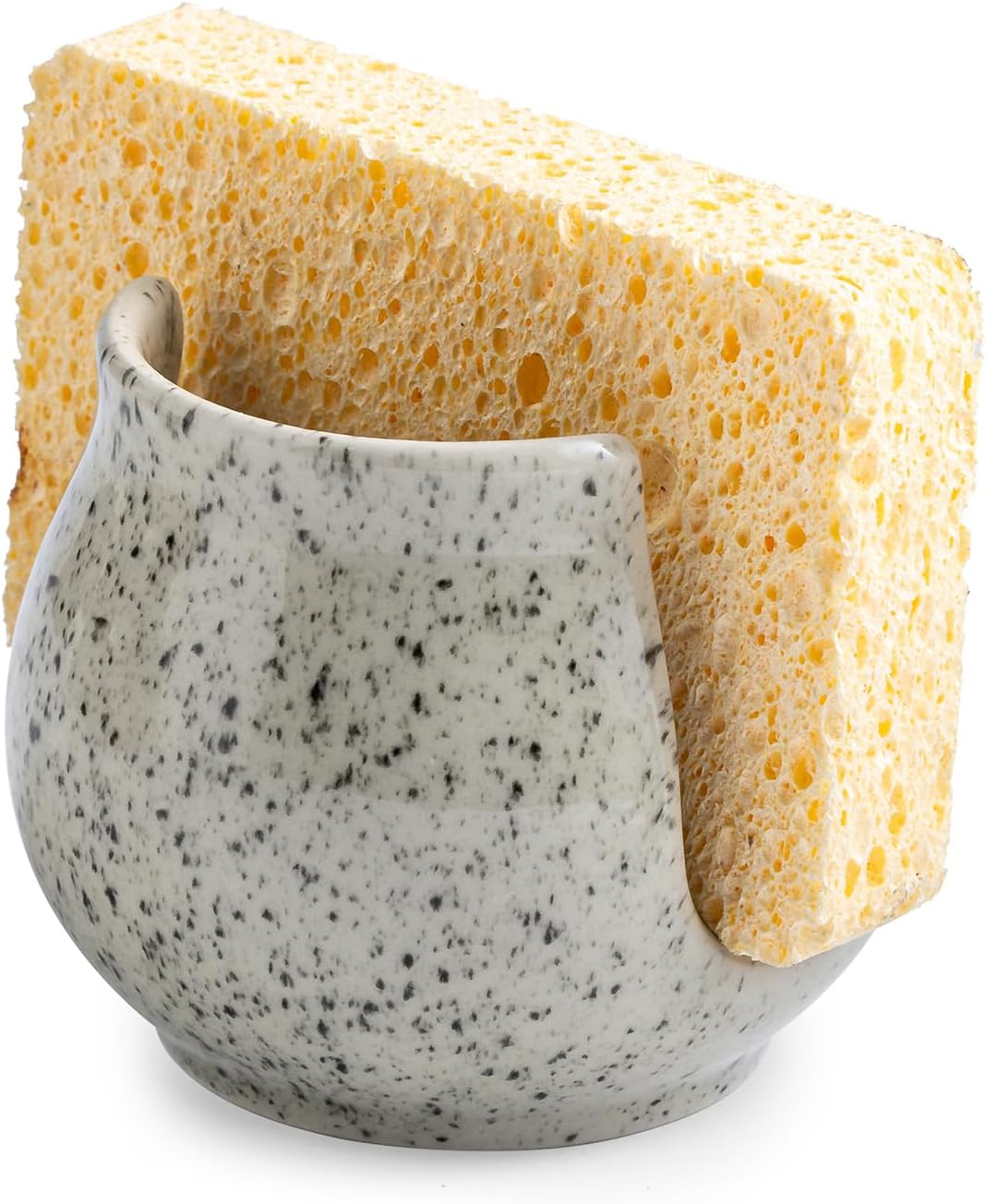 Sponge Holder for Kitchen Sink, Ceramic Dish Sponge Dish Rack Scrubby Caddy Kitchen Organizer Cute