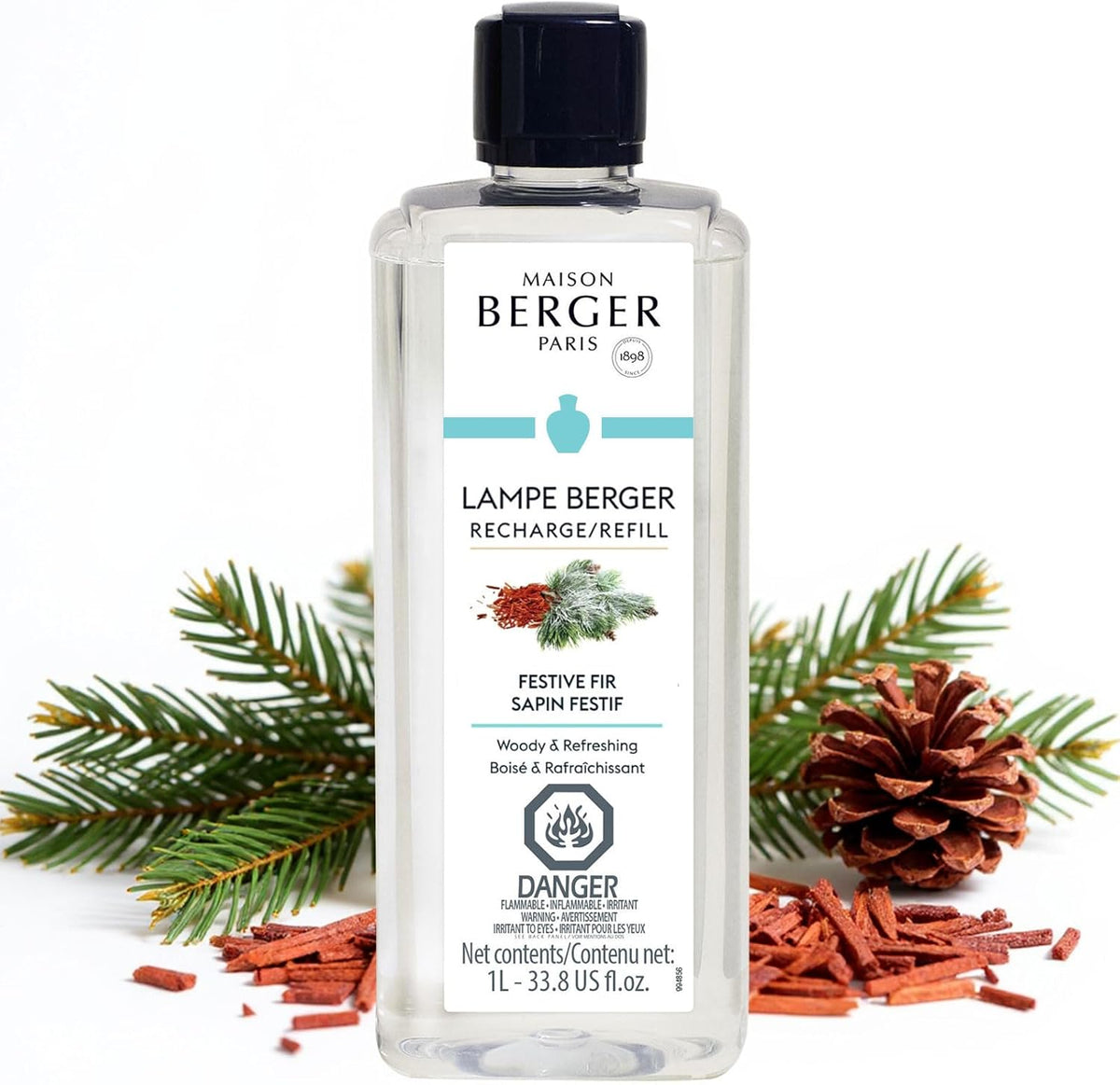 MAISON BERGER - Festive Fir - Lampe Berger Fragrance Refill for Home Fragrance Oil Diffuser - Air