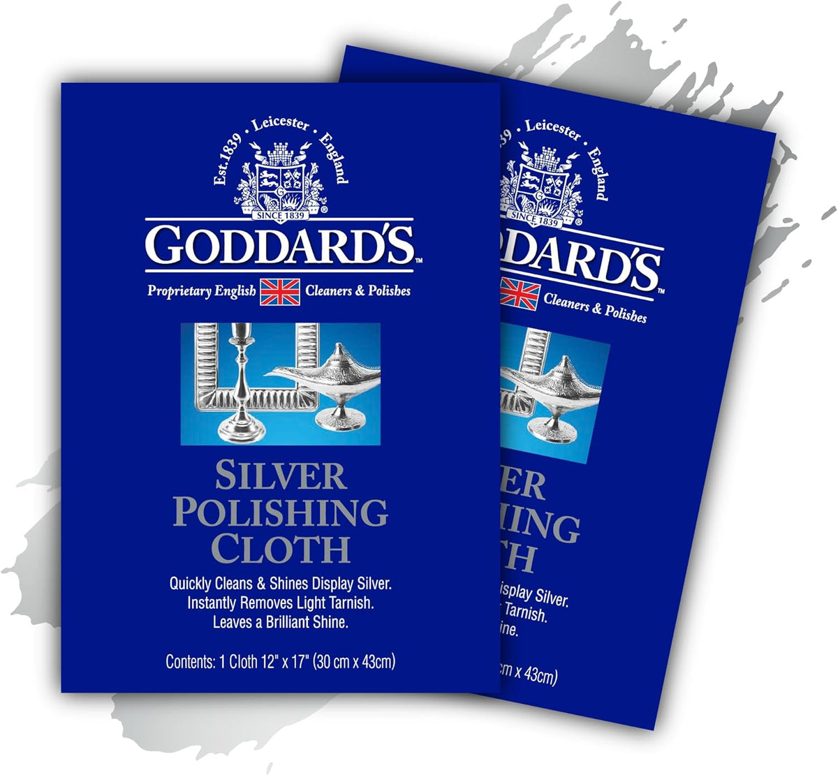 Goddard's Silver Polishing Cloth for Jewelry, Remove Tarnish on Plated or Sterling Silver, Gold