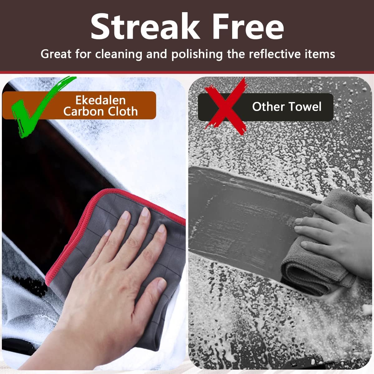 Microfiber Cleaning Cloth Lint Free Glass Cleaner Window Polishing Streak Free Miracle Easy Clean