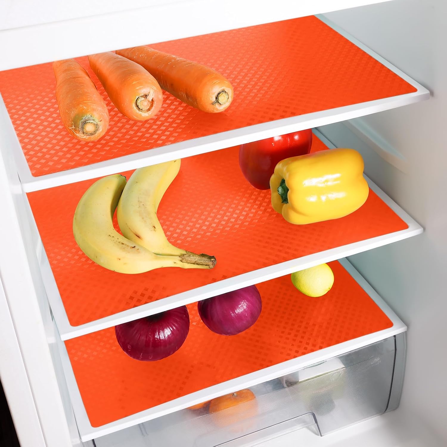 Shelf Liners for Kitchen Cabinets, Waterproof and Oil-Proof Kitchen Cupboard Liner, Refrigerator
