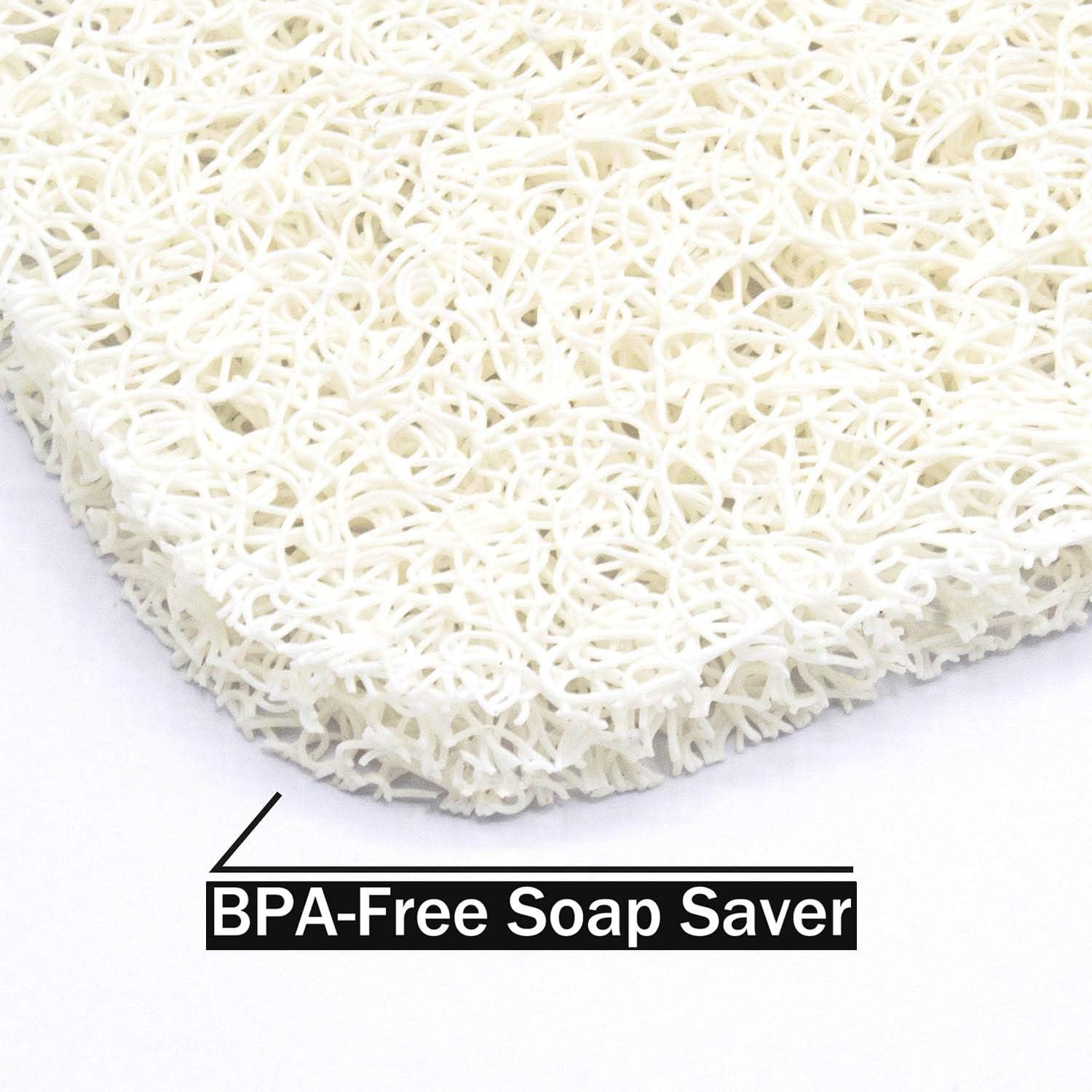 Bar Soap Dish Holder for Shower Bathroom Stainless Steel Rust Proof Self Draining with White Soap