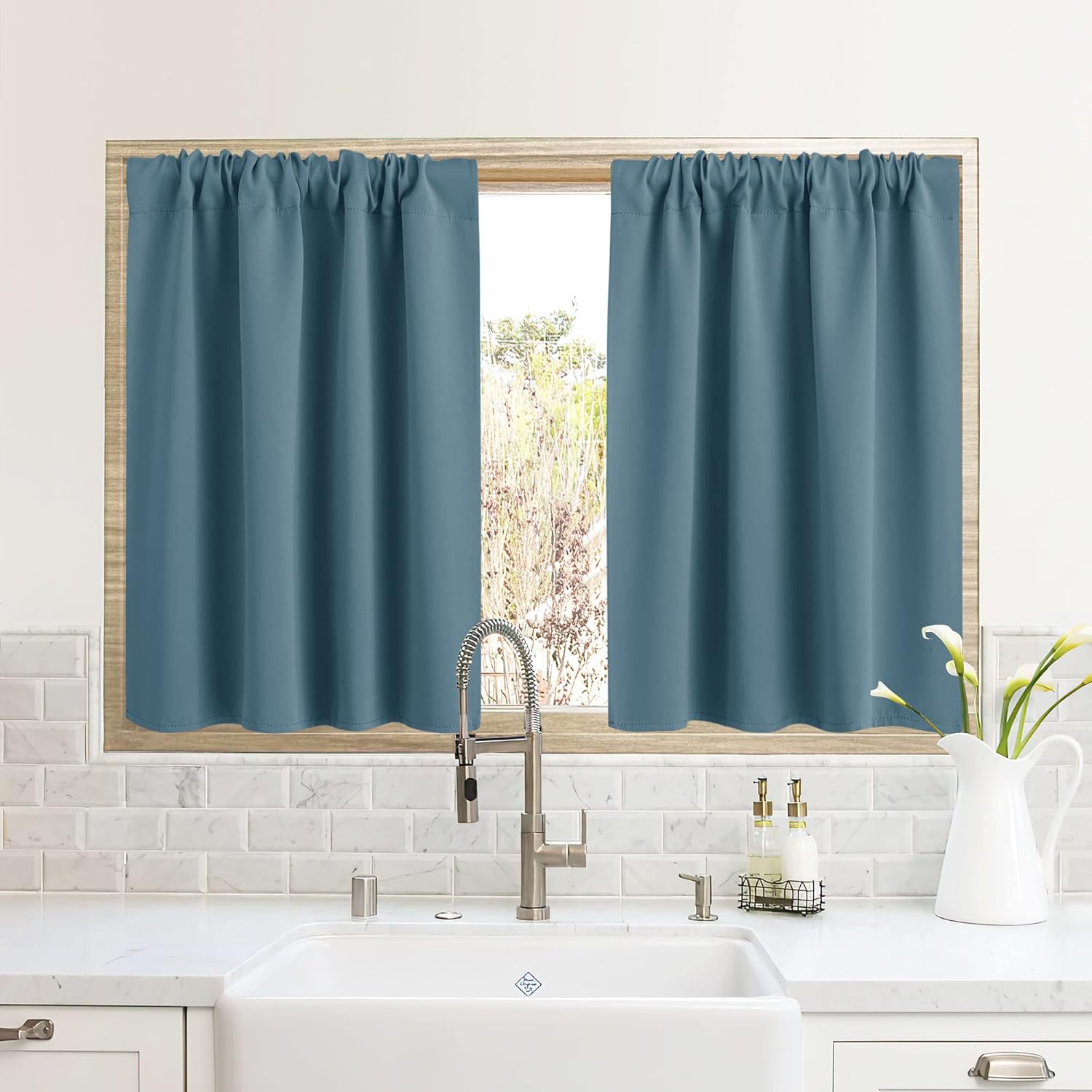 RYB HOME RV Camper Door Window Curtains -Blackout Privacy Curtains & Drapes for Bathroom Bedroom