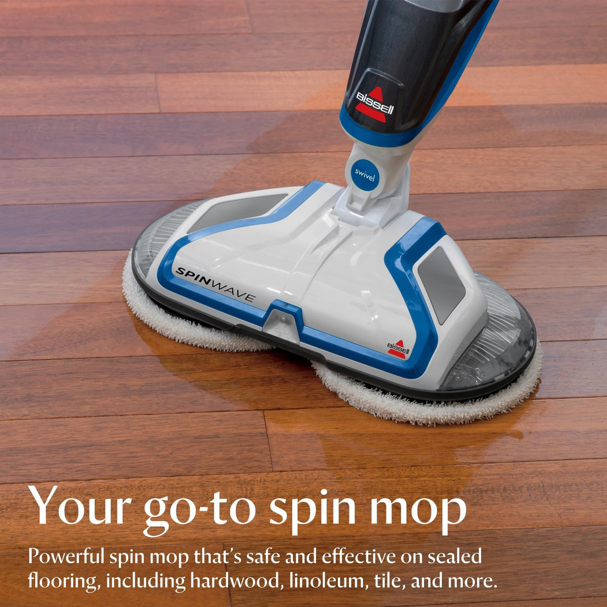 Bissell® SpinWave Hard Floor Expert Corded Spin Mop Cleaner with Washable mop Pads for Sealed Hard