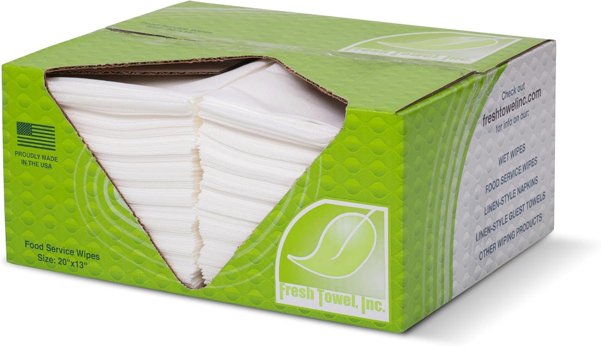 Fresh Towel Foodservice Reusable Paper Towels - 1/4 Fold, 13 x 20 inches - (1 Case of 150) All