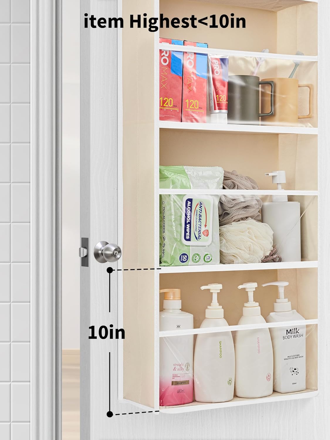 JARLINK 2 Pack Toy Stuffed Animal Storage, Over The Door Organizer W/Clear View Windows, 44lb Load