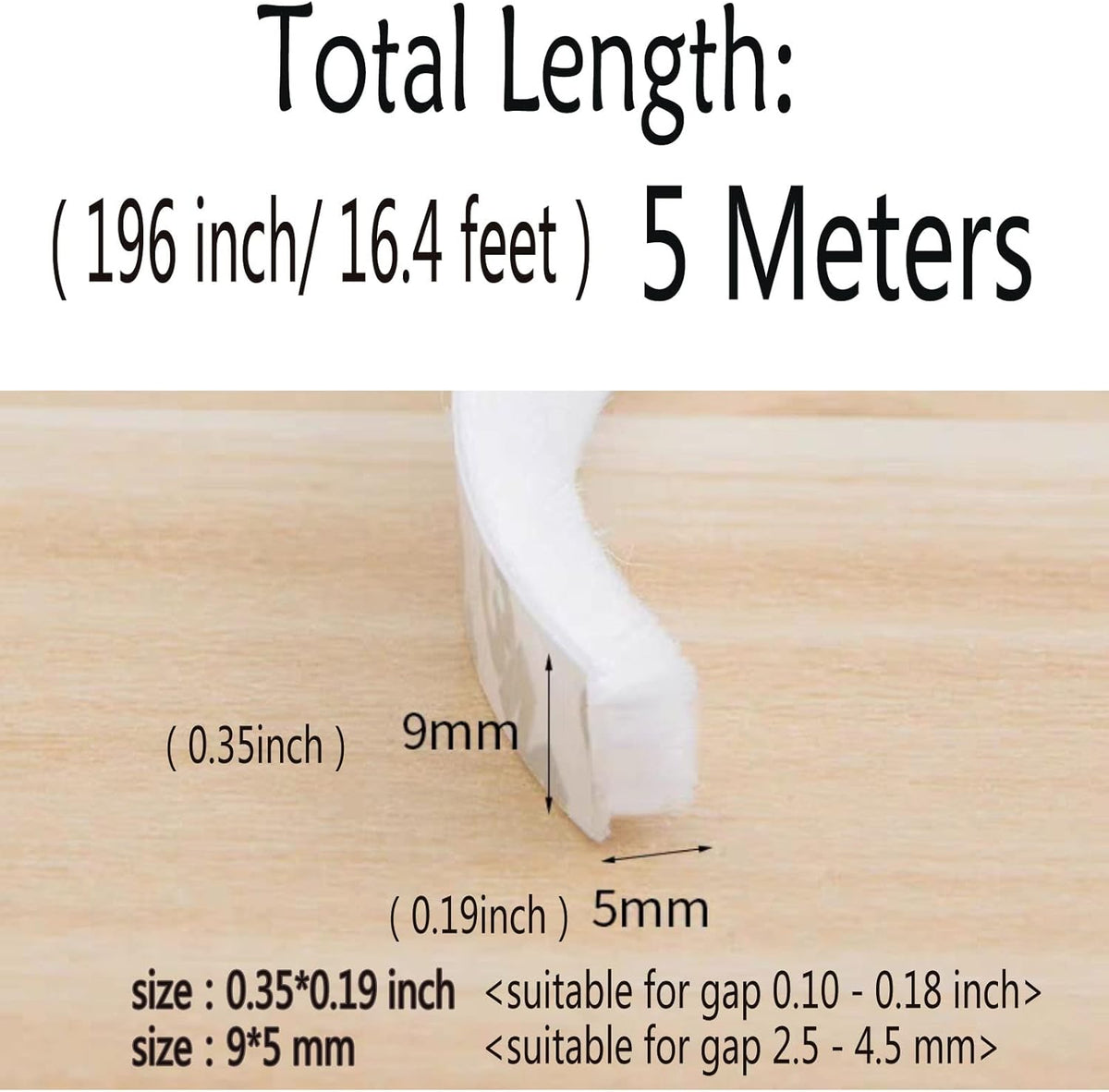 Weather Stripping Brush for Sliding Windows/Doors Frame Side,Pile Self Adhesive Weatherstrip Seal