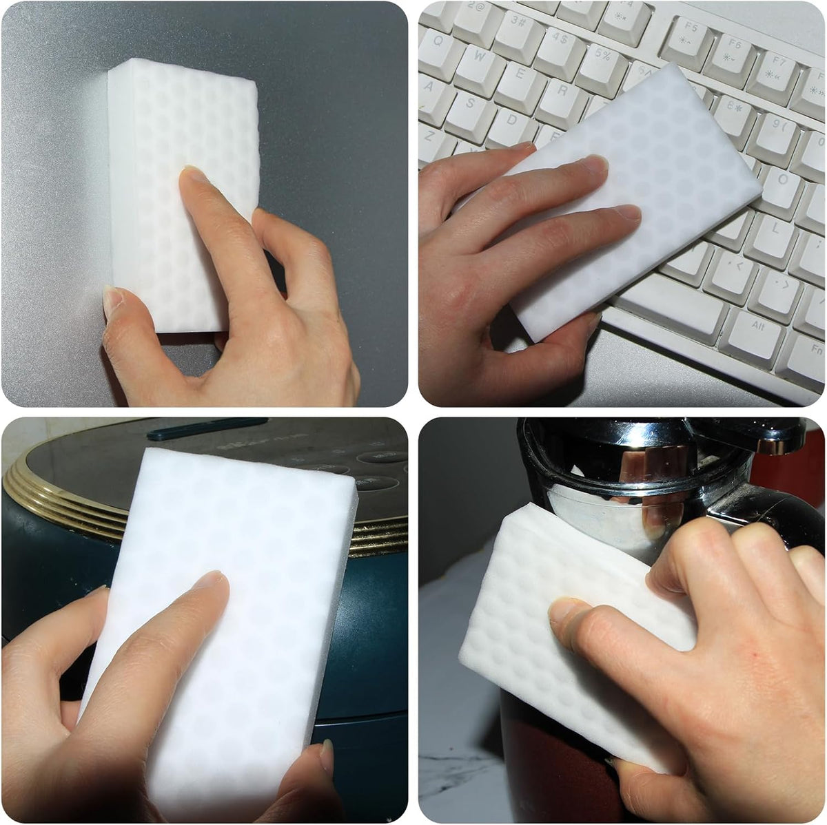 Sponge Eraser 50 Pack 2X Density and Long Lasting Melamine Sponges for Kitchen Bathroom Multi