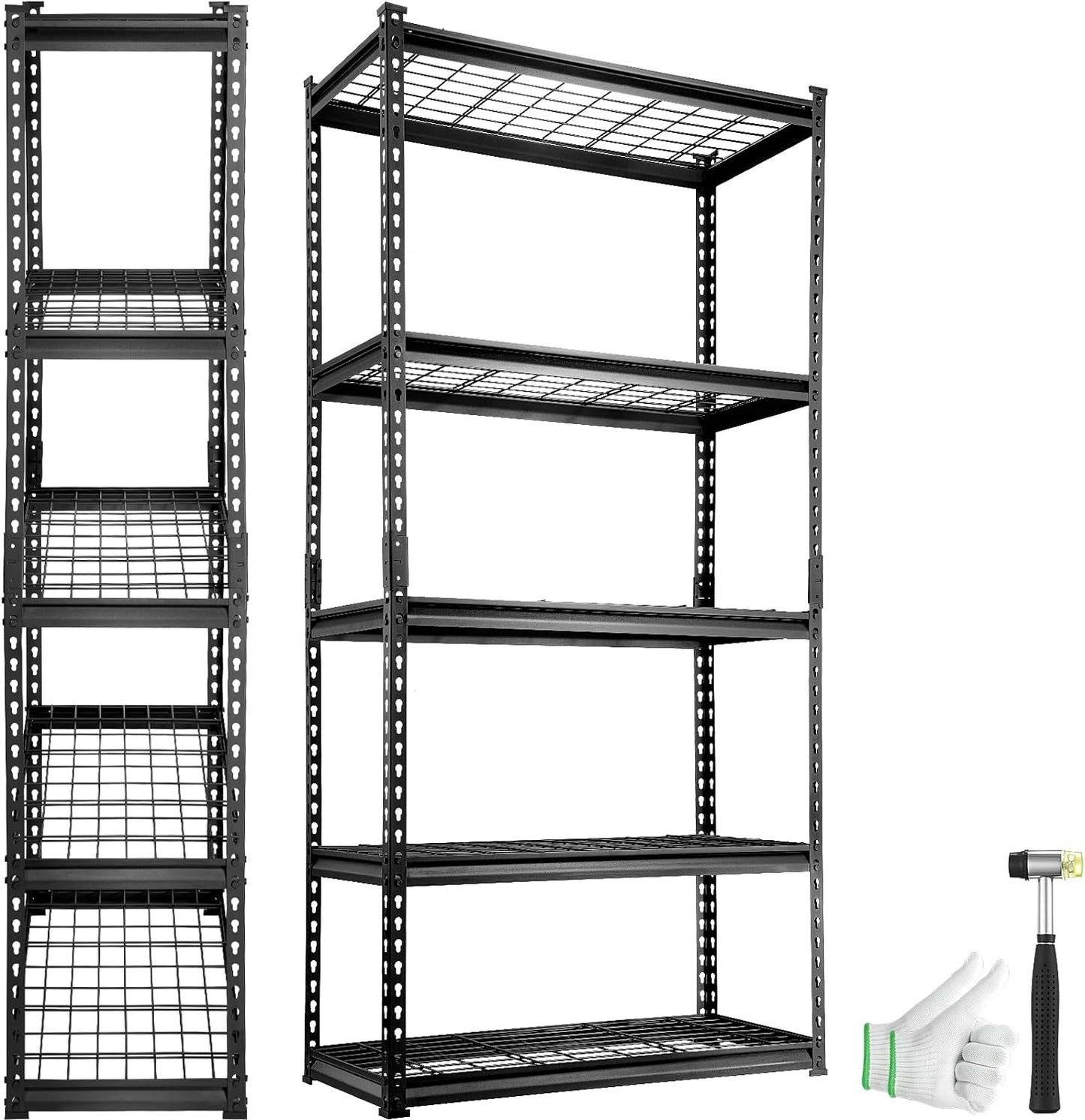 VEVOR Storage Shelving Unit, 5-Tier Adjustable, 2000 lbs Capacity, Heavy Duty Garage Shelves Metal