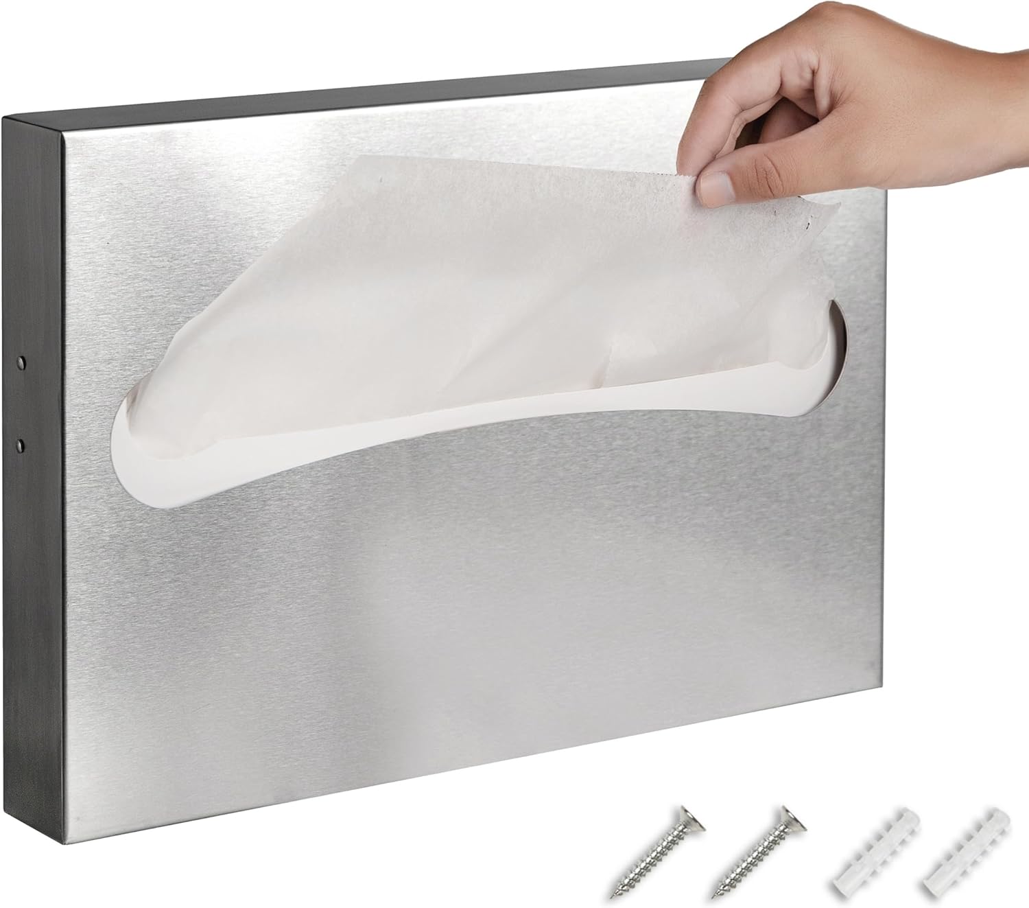 Toilet Seat Cover Dispenser,Commercial Stainless Steel Brushed Toilet Seat Cover Holder for
