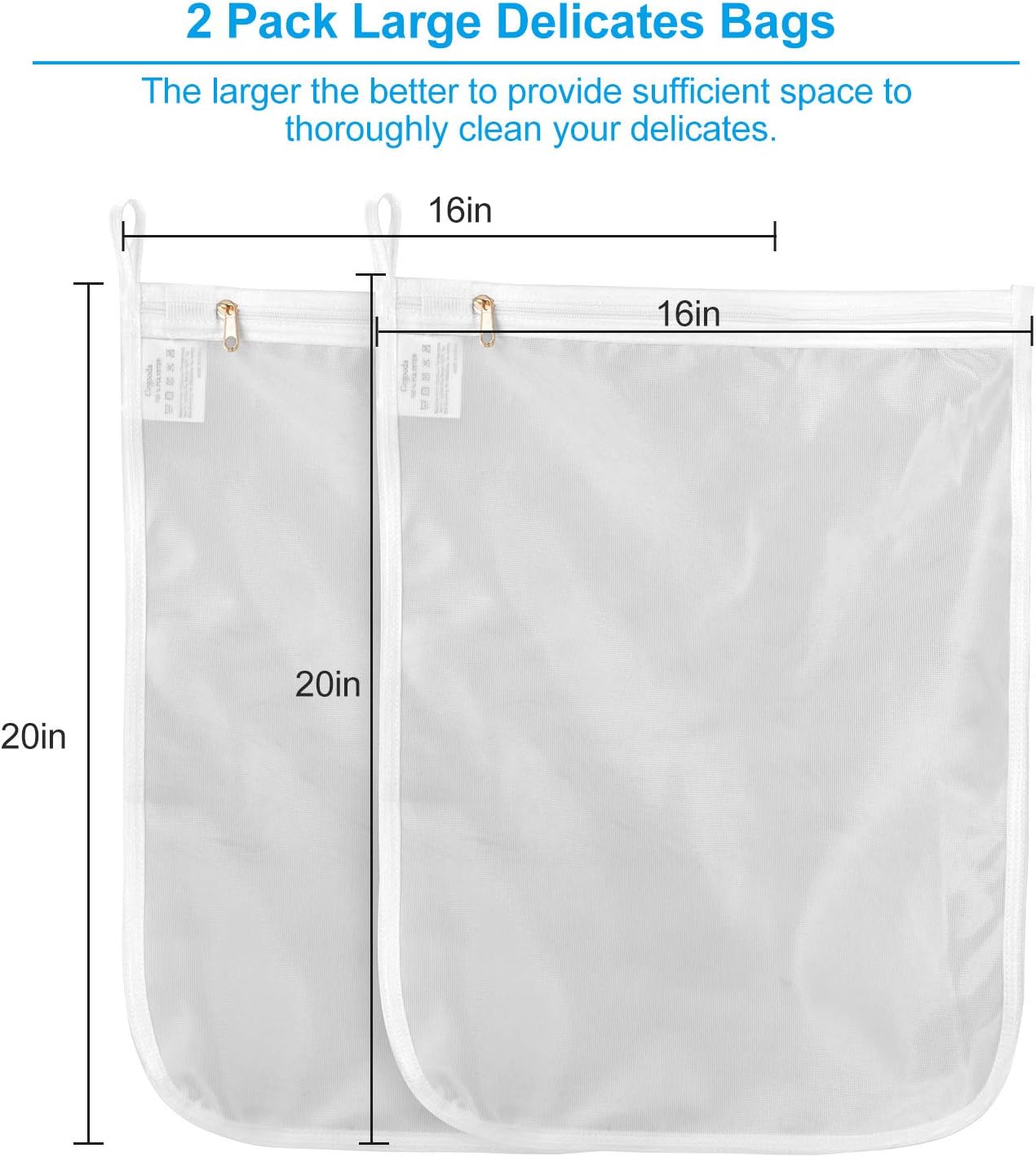 GOGOODA Delicates Laundry Bags, Fine Mesh Wash Bag for Lingerie, Underwear, Bra, Silk, Socks with