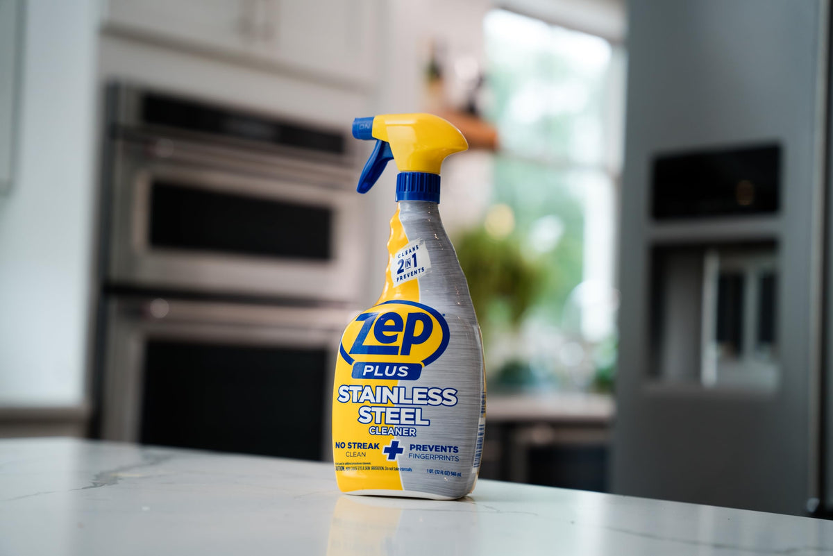 Zep Plus Stainless Steel Cleaner - 32 Fl OZ - R53512-2-in-1 benefits clean while preventing future