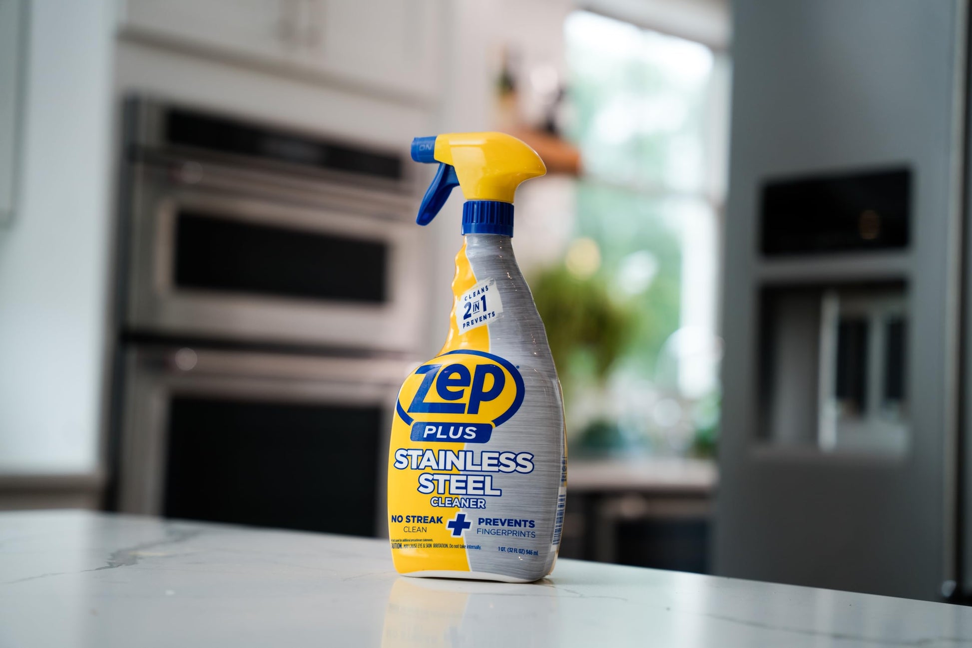 Zep Plus Stainless Steel Cleaner - 32 Fl OZ - R53512-2-in-1 benefits clean while preventing future