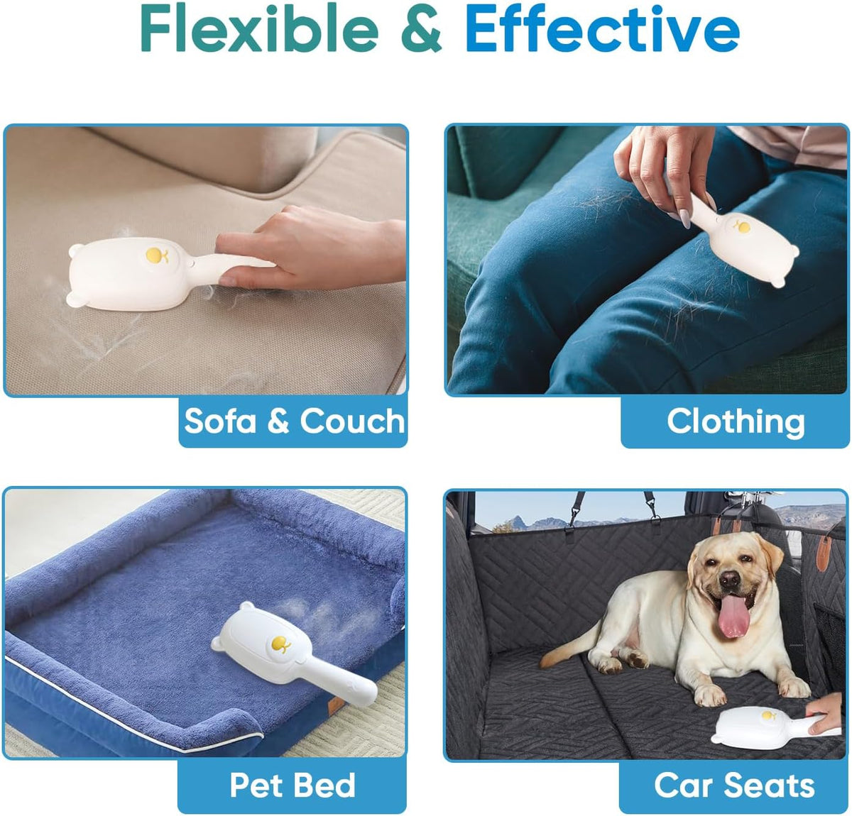 Pet Hair Remover Roller Compact Cat/Dog Hair Remover Deep Clean Convenient to Carry Reusable Lint